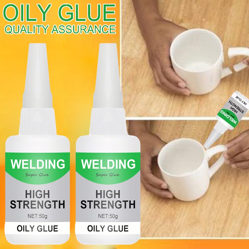 2PACK Multifunctional Welding High-Strength Oily Glue Universal Super Glue 50g