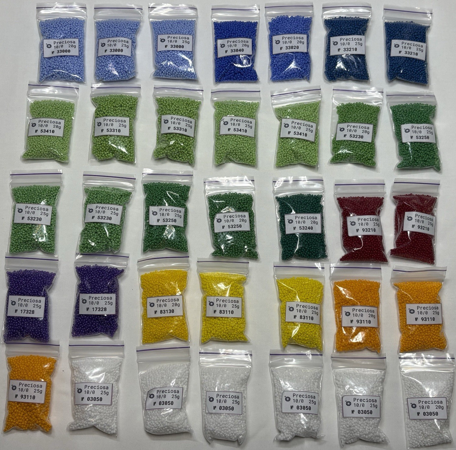 Preciosa 10/0 Seed/Cylinder Beads Mixed Lot Multicolor Loose Assorted Bulk