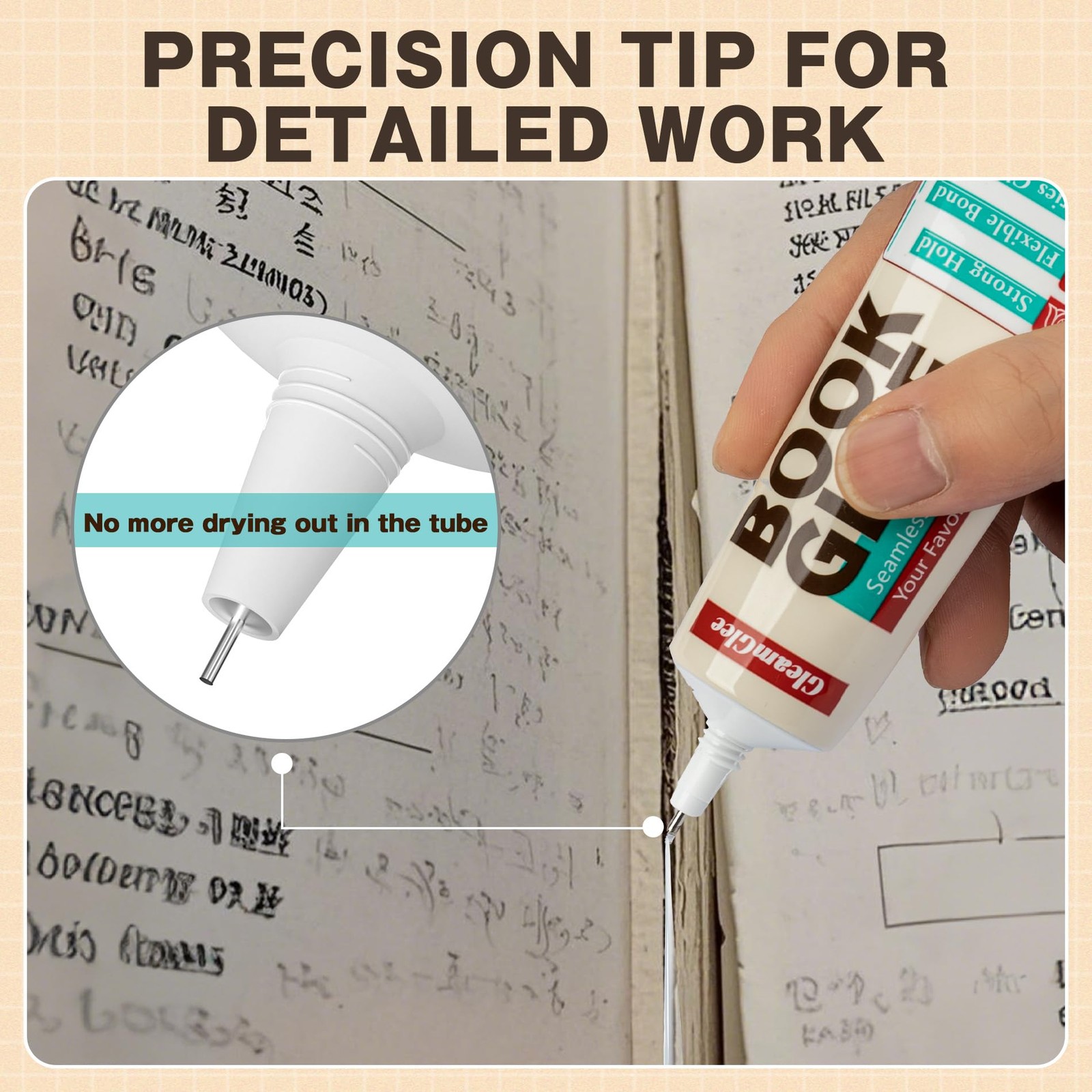 Book Binding Glue Clear Flexible Adhesive For Bookbinding Repair Crafts 60ml