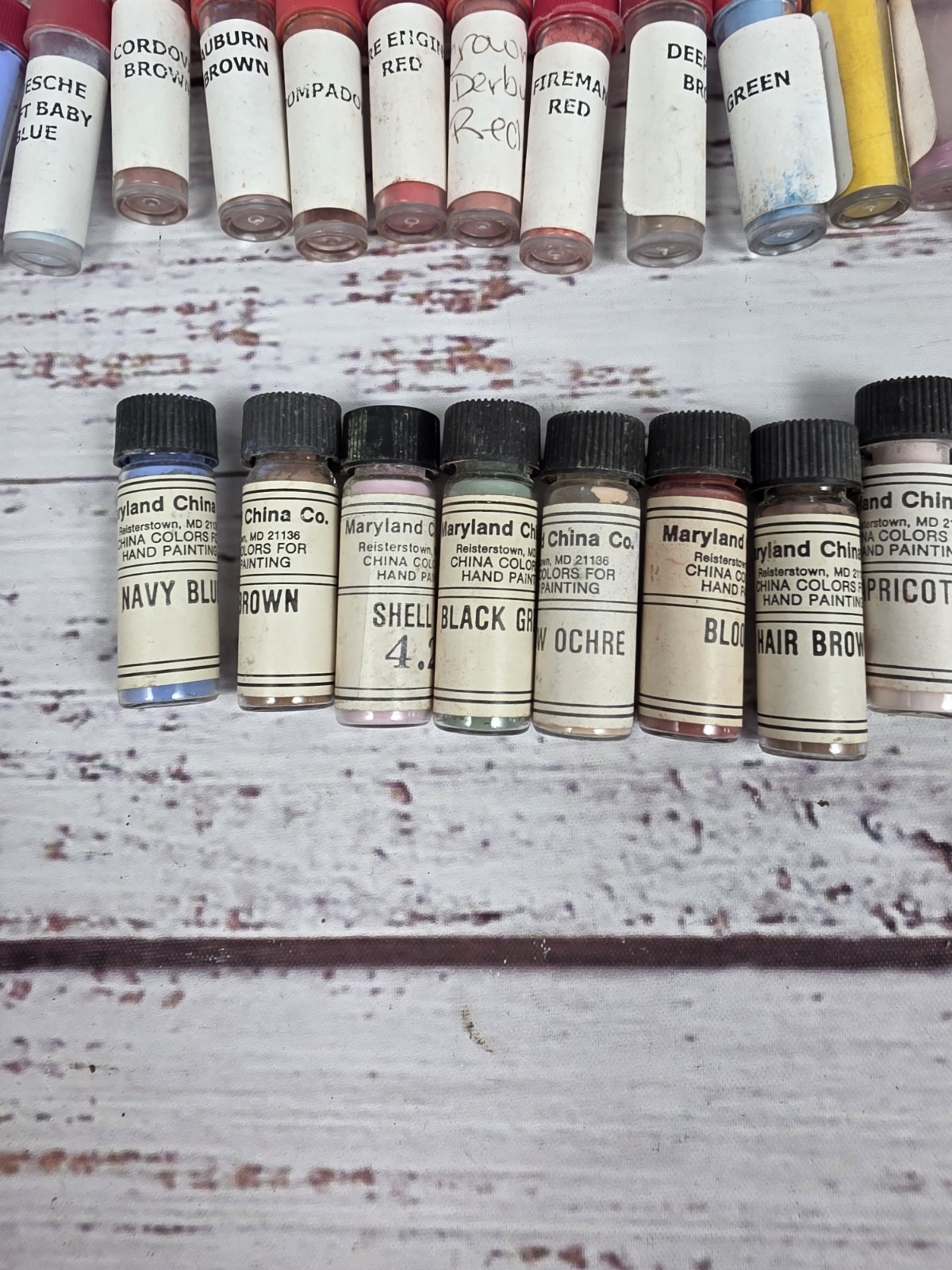 75+ China Porcelain Powder Paints Vials House Of China, Maryland China, Mr &Mrs