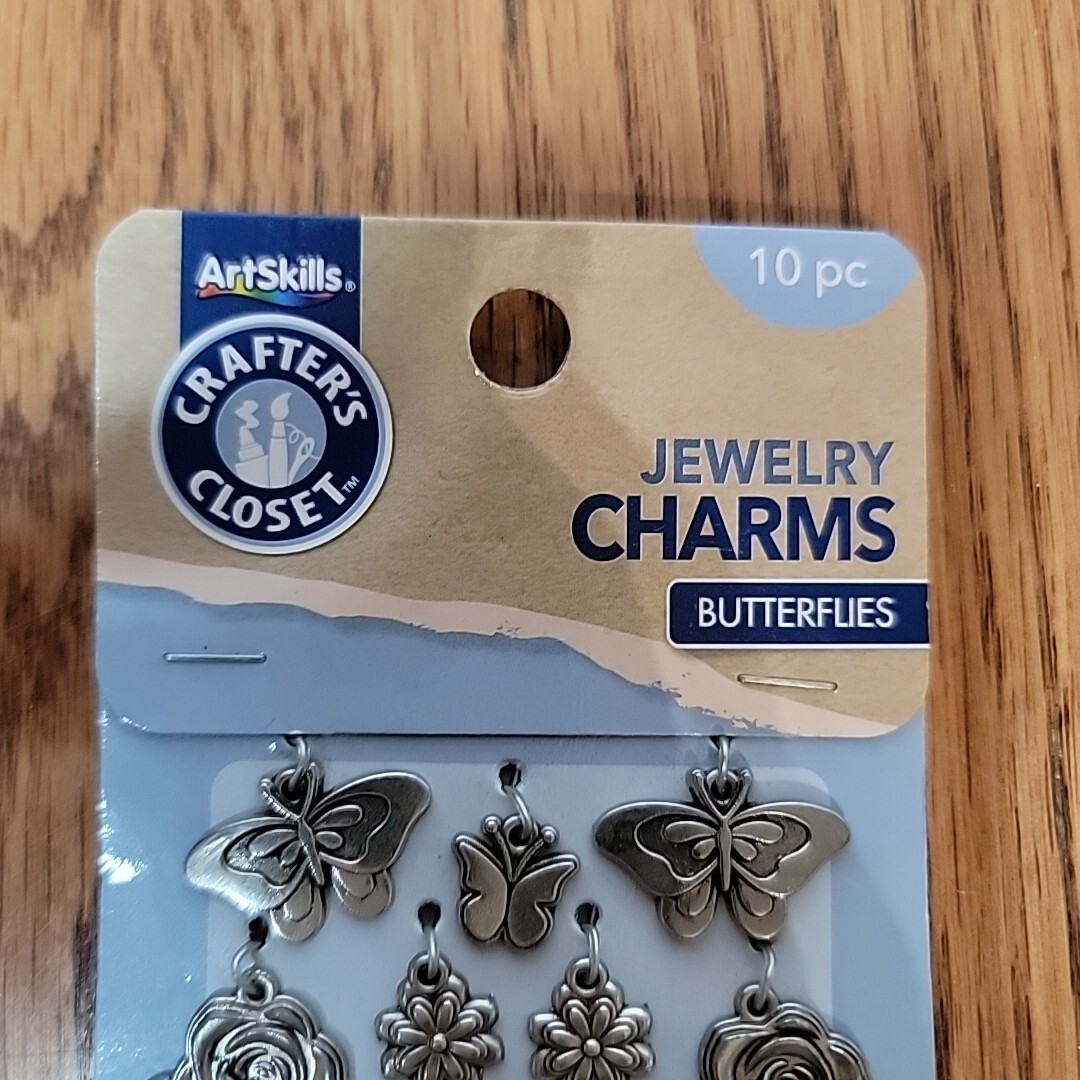 Art Skills Butterflies Jewelry Charms 10PC