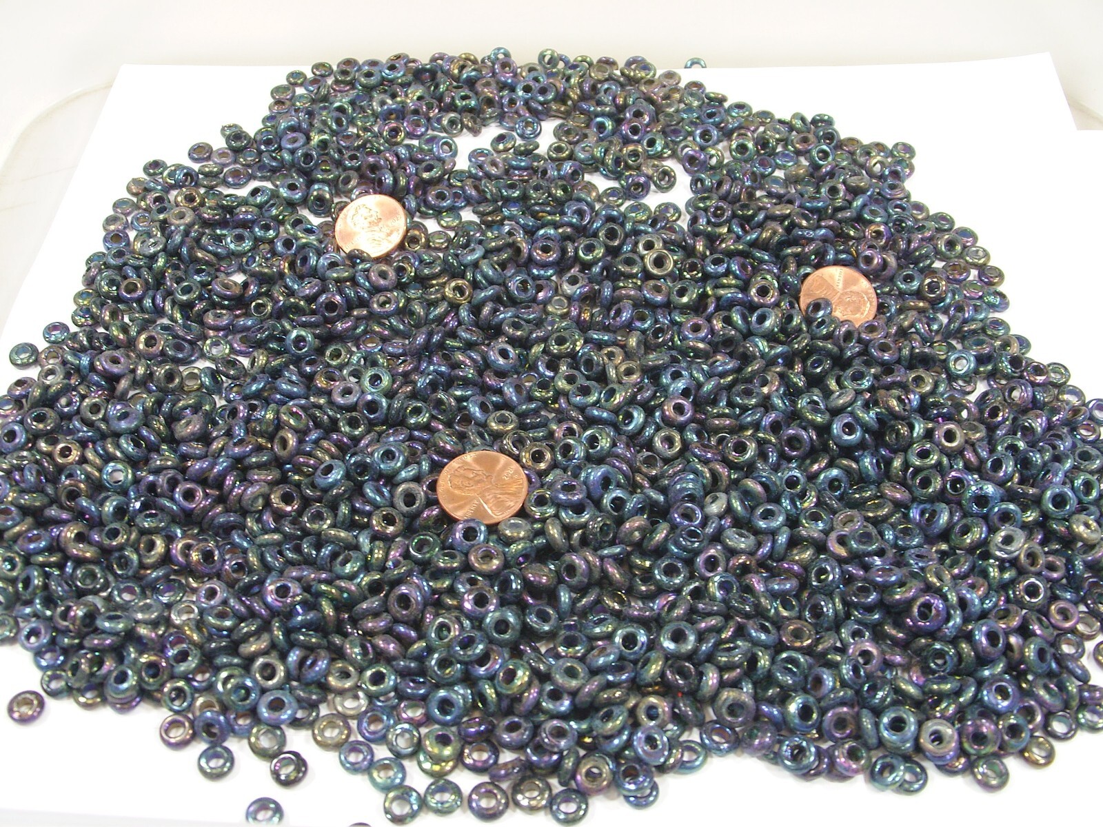 2 Pounds Metal Mix Color India Spacer Glass Beads Wholesale Bulk Lot (FY-903)