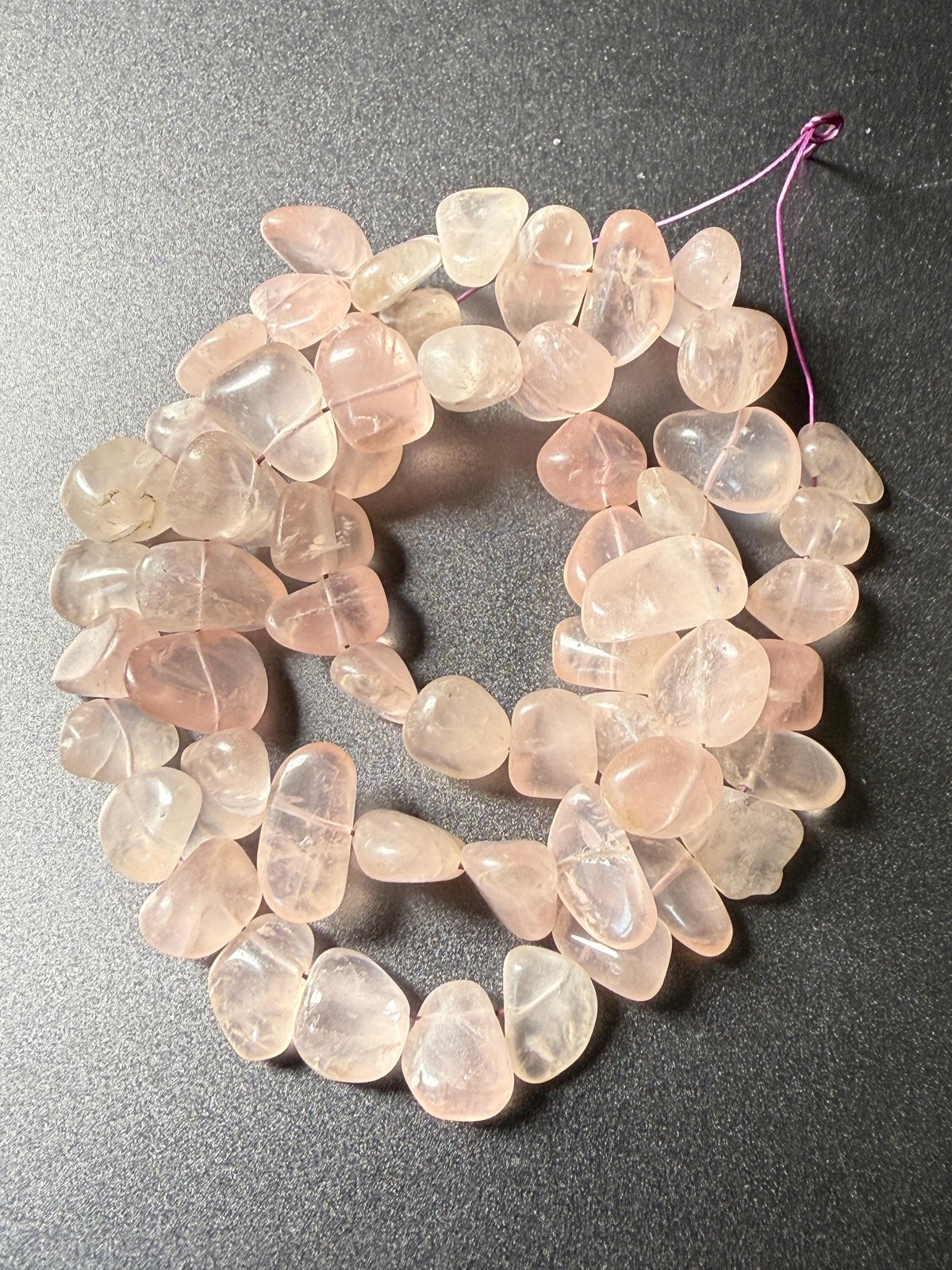 Rose Quartz Nugget Beads: Soft Pink Gemstone Strand, 16″