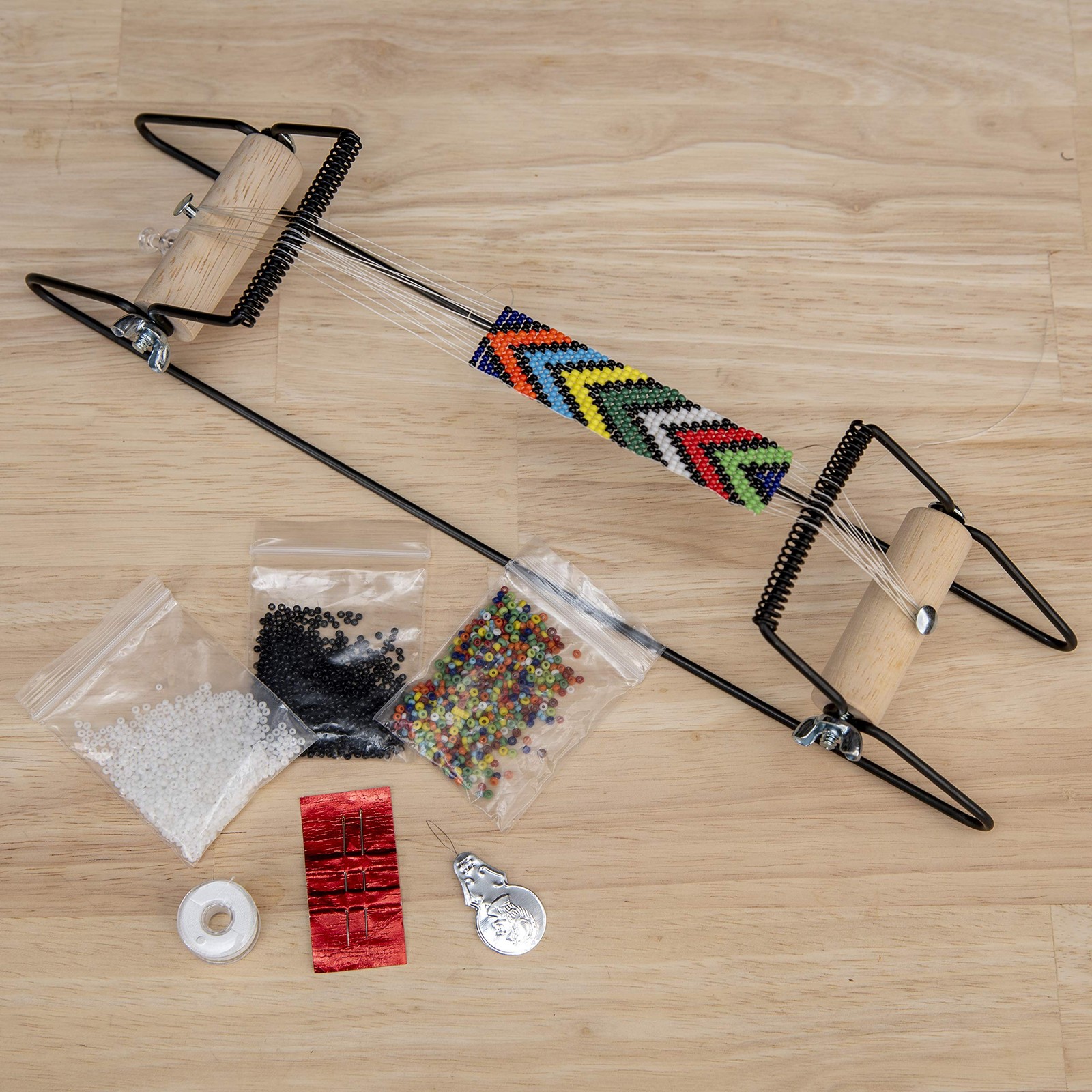 The Beadsmith Metal Bead Loom Kit, Includes 12.5″ x 2.5″ x 3″, Multicolor