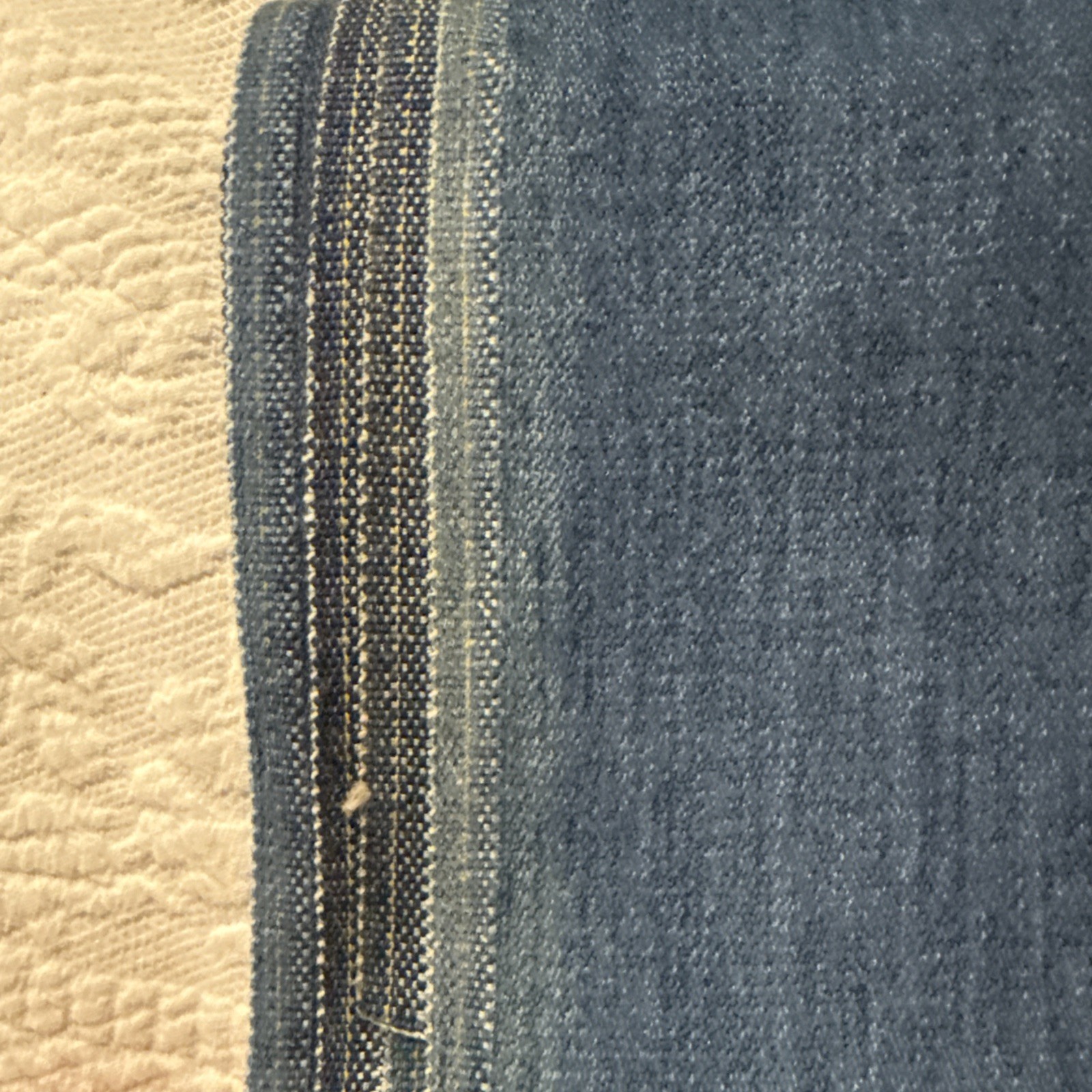 Vintage Denim Bolt Fabric Indigo For Jeans Sewing & Craft 96×82, 132×48 -6 + Ya