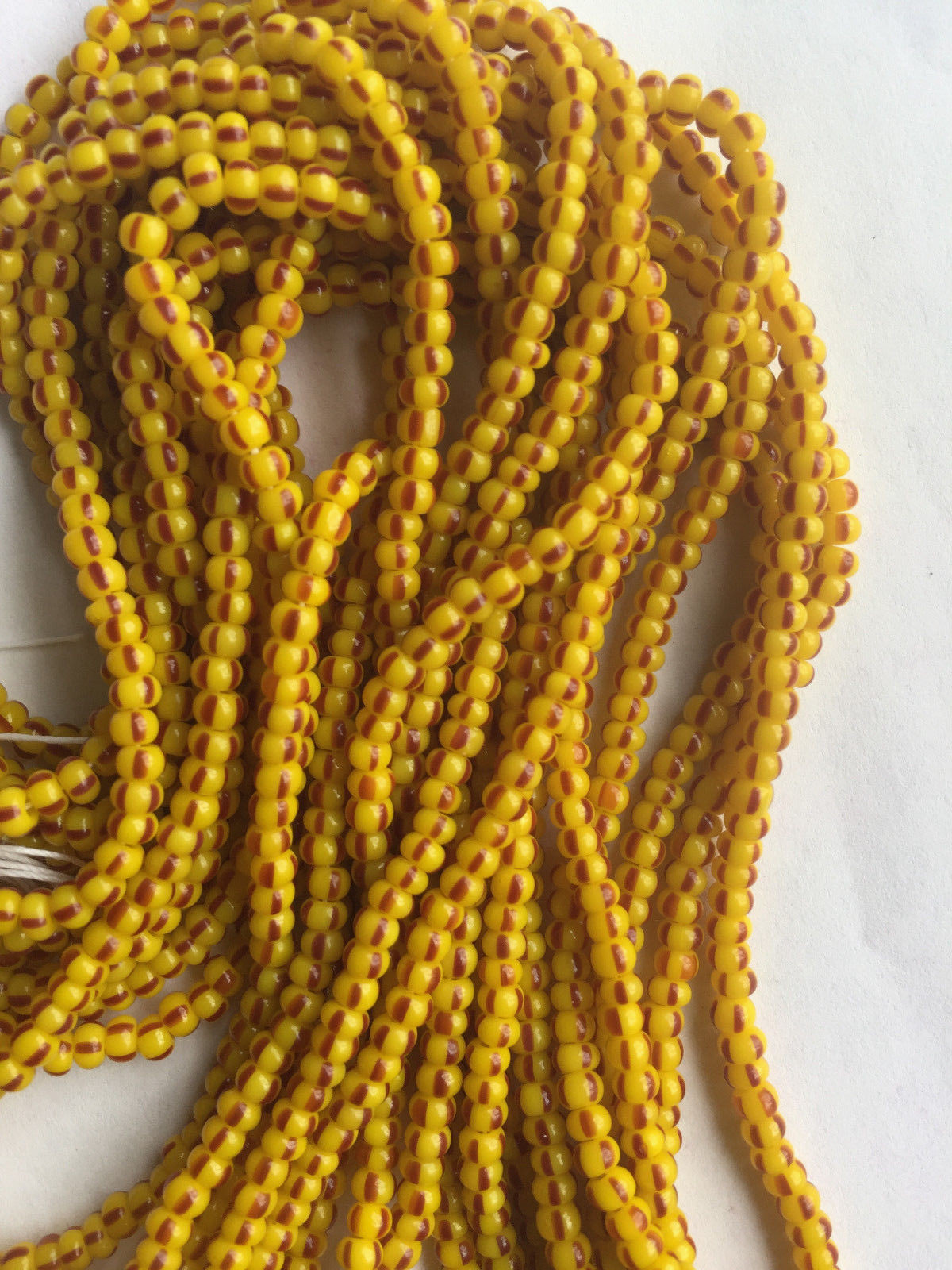 8/0 Striped Stripe Czech Seed Beads