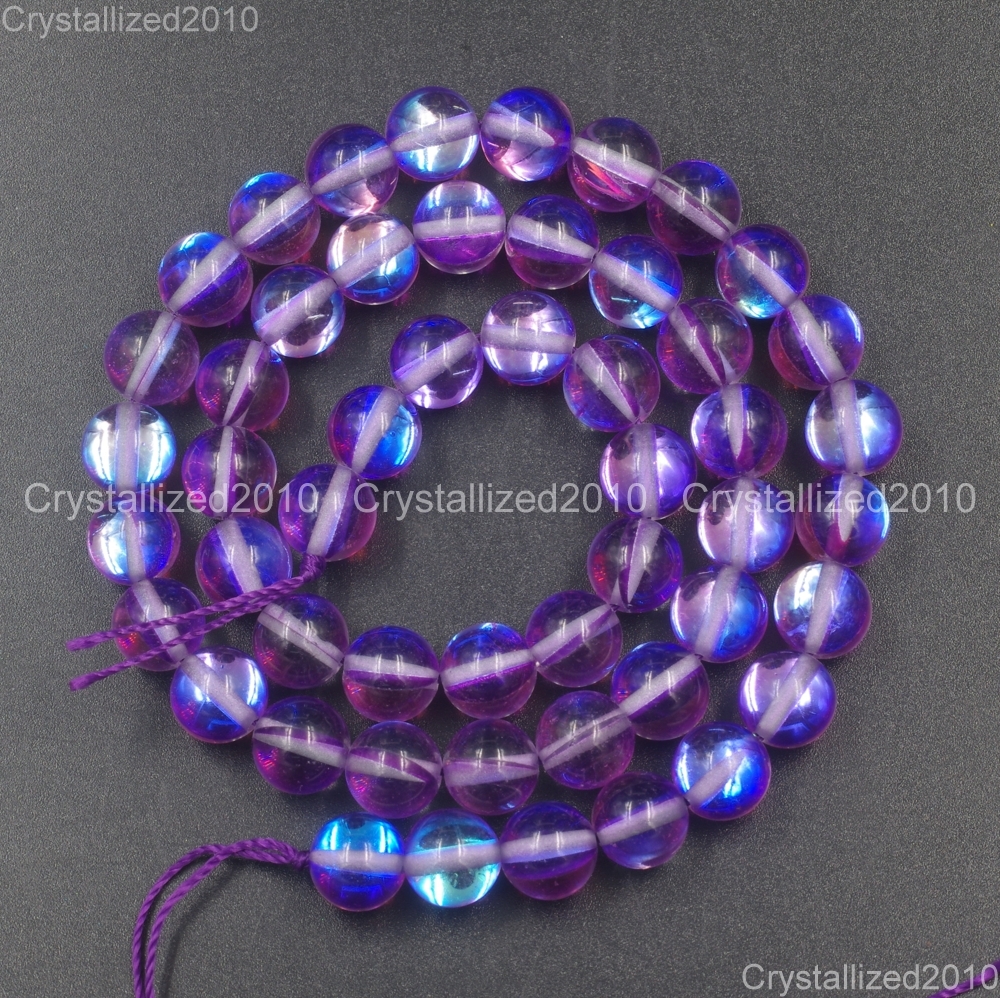 Top Crystal Glass Round Glitter Inside AB Coating Beads 6mm 8mm 10mm 12mm 15.5″