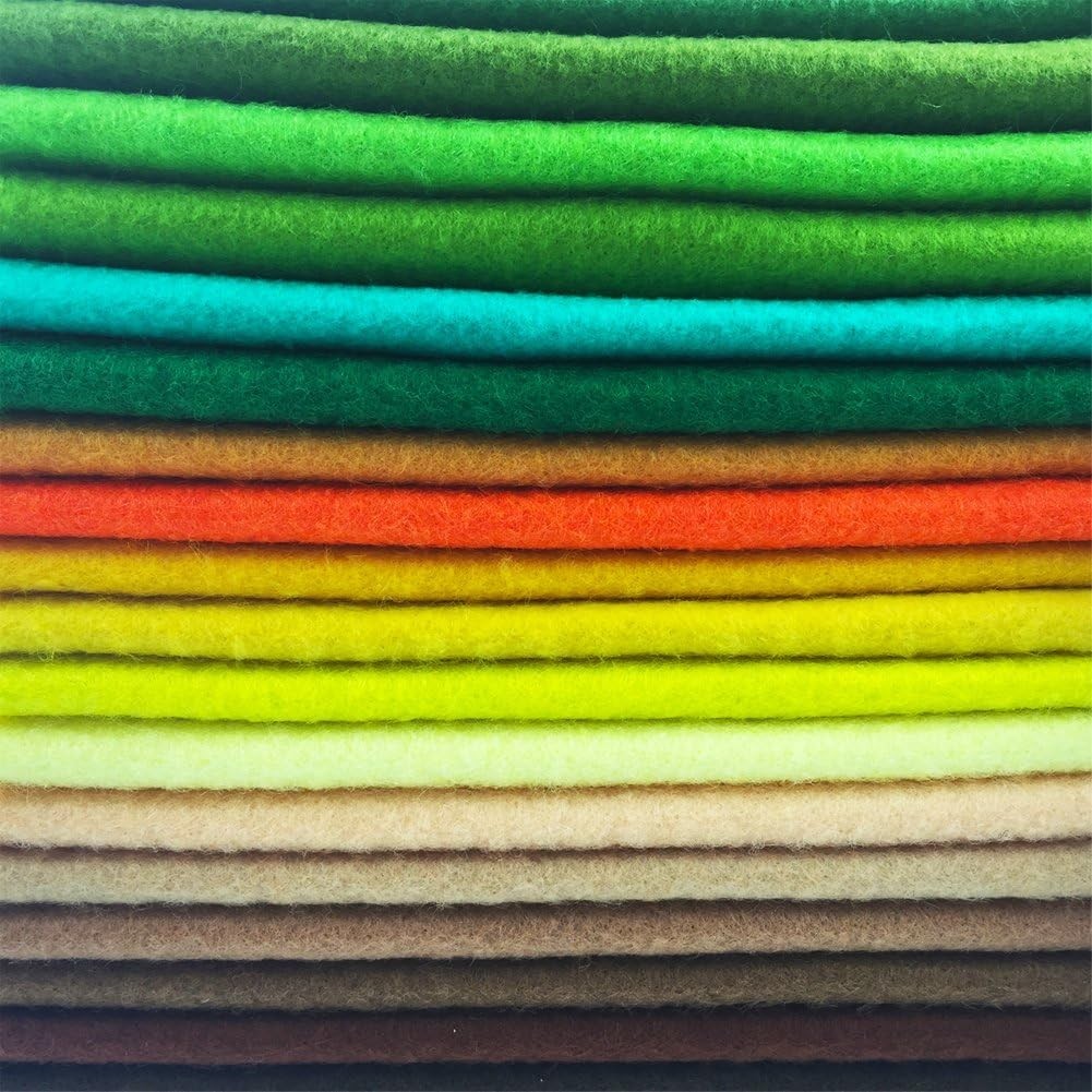 Durable 1.4mm Thick Felt Fabric Sheets – 42 Assorted Colors for Crafters