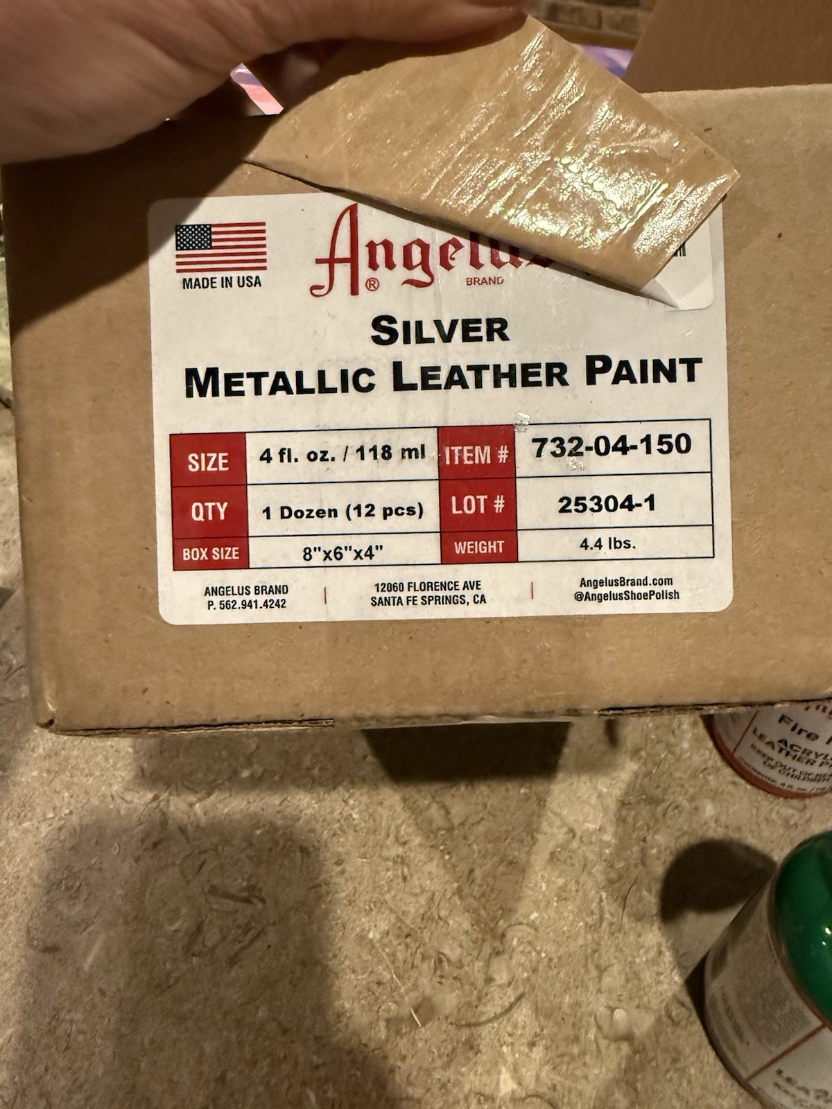 Angelus Leather Paint 4 Oz. Set Of 7 Colors Brand New