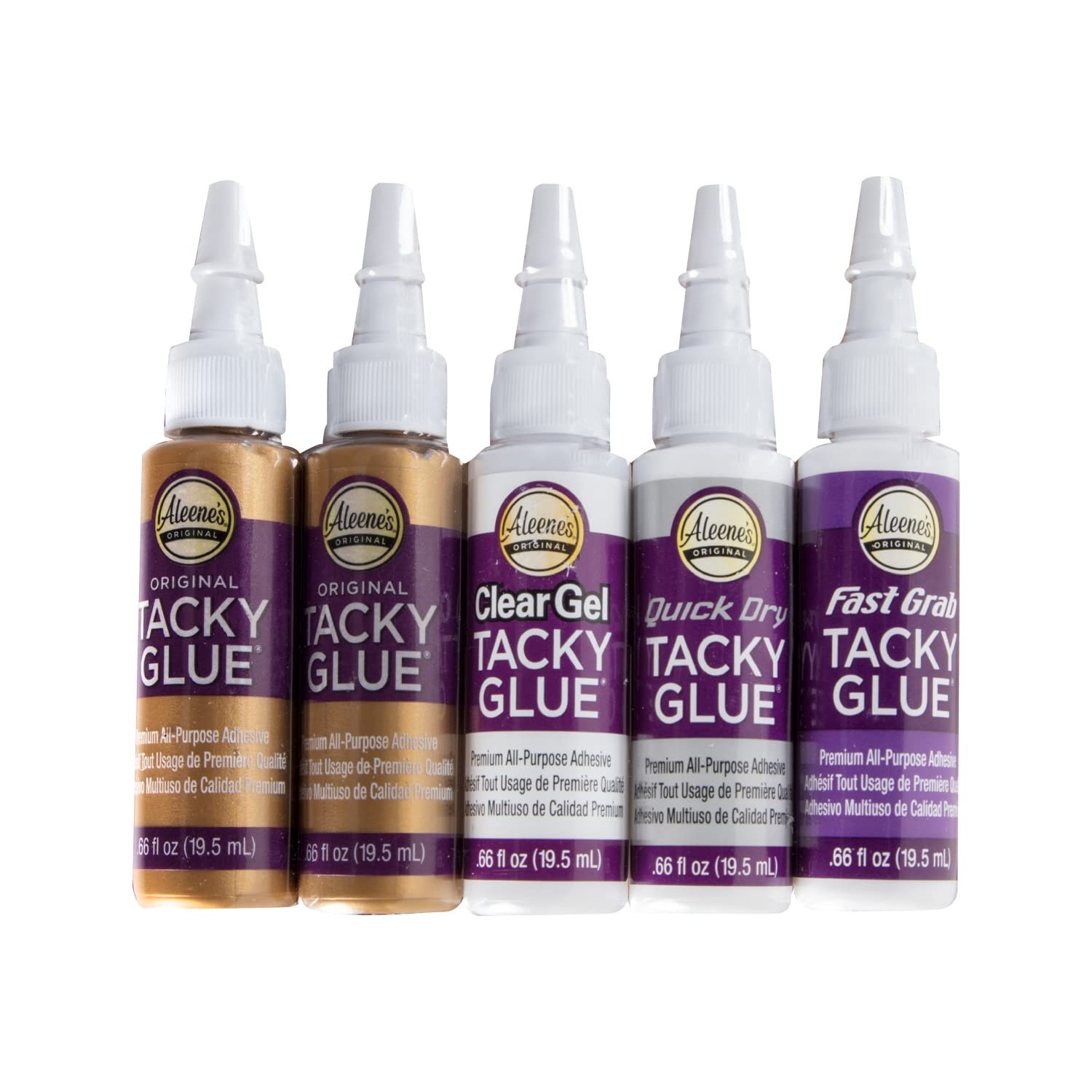 Aleene’s Tacky 5-Piece Trial Pack, All Purpose Glue for Crafts and DIY Projects,