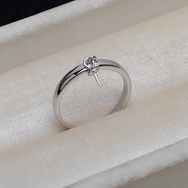 Sterling Semi Mount Silver Ring Settings No Stone for 5-8mm Pearl Jewelry Making
