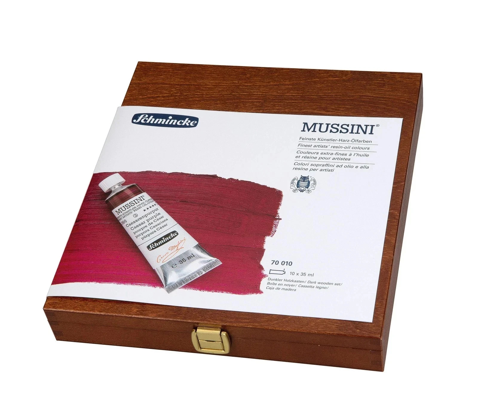 Schmincke : Mussini : Oil Paint : 35ml : Wooden Box : Set of 10 – Free Shipping.