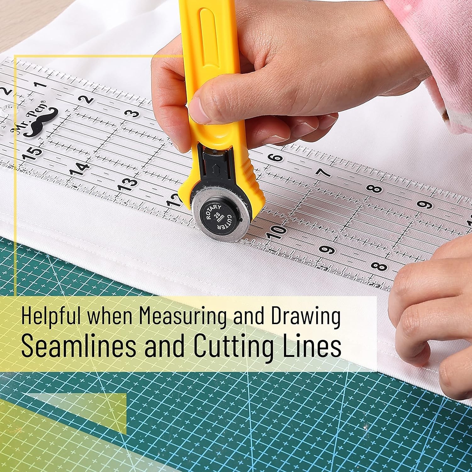 3 x 17 Inch Non-Slip Acrylic Quilting Ruler for Precision Sewing Projects