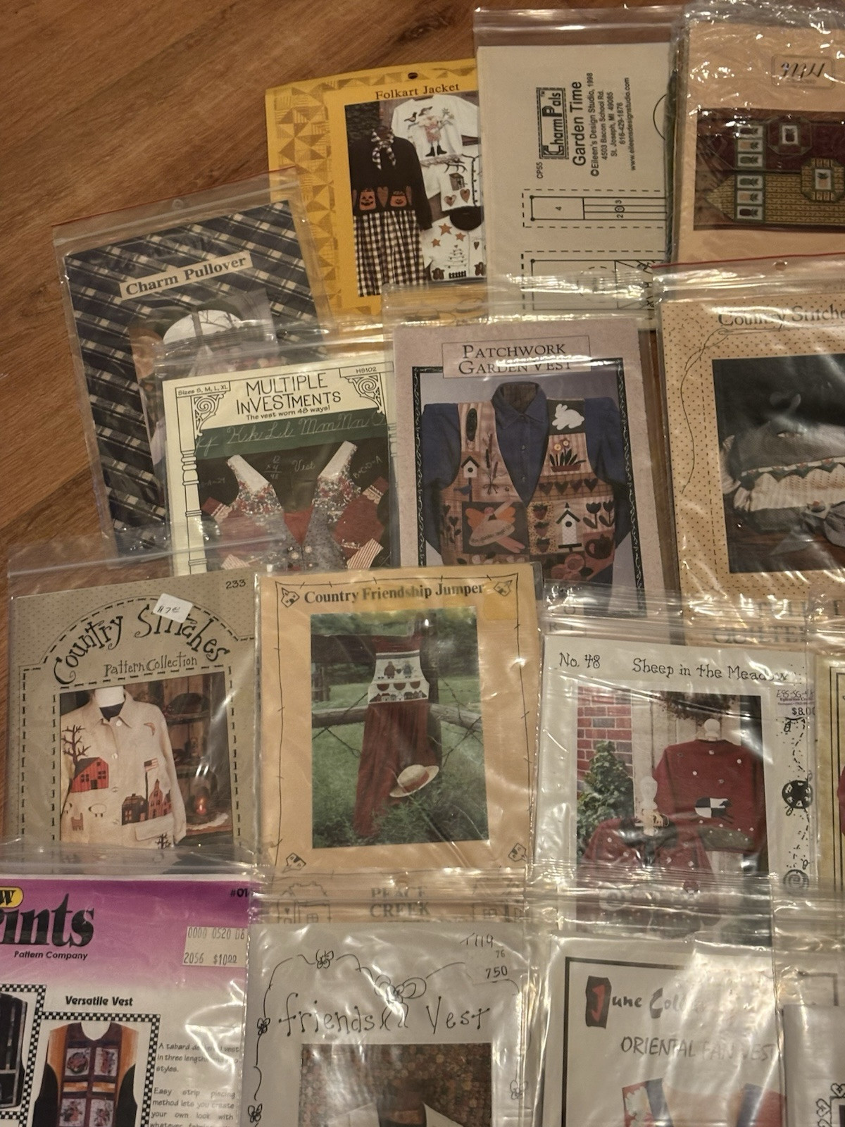 Wholesale Lot X 36 Patterns All Sizes Vests Clothing Country Homespun Cottage (2
