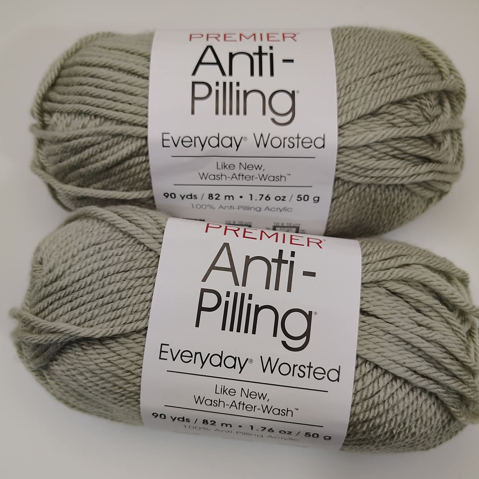 Lot of 4 Annie’s Kit Clubs Pemier Acrylic Yarn Skeins Green Tea, Marigold, Honey