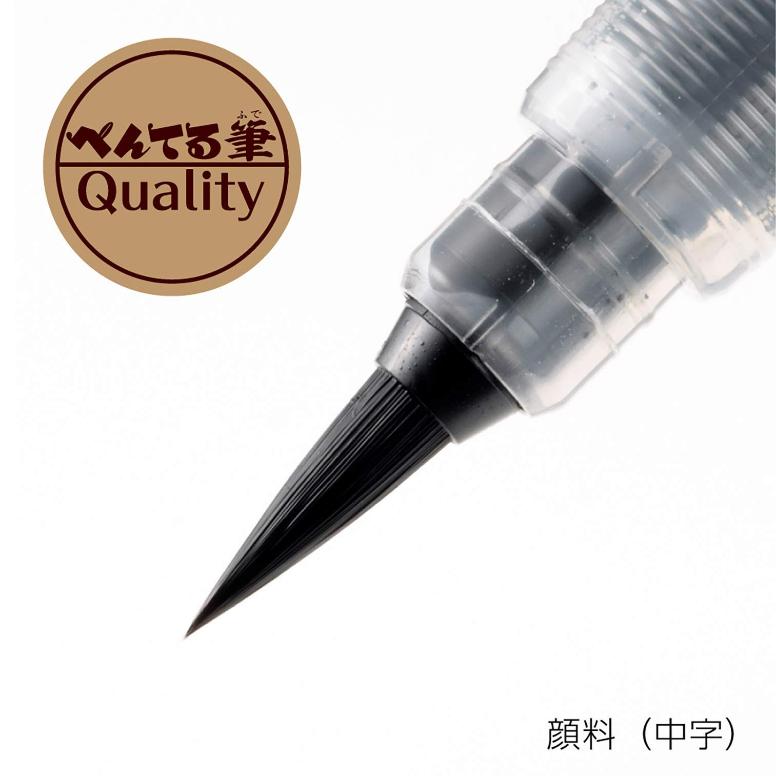 Pentel Brush Pen XFP5M Medium Point Black 1 Count (Pack of 1),