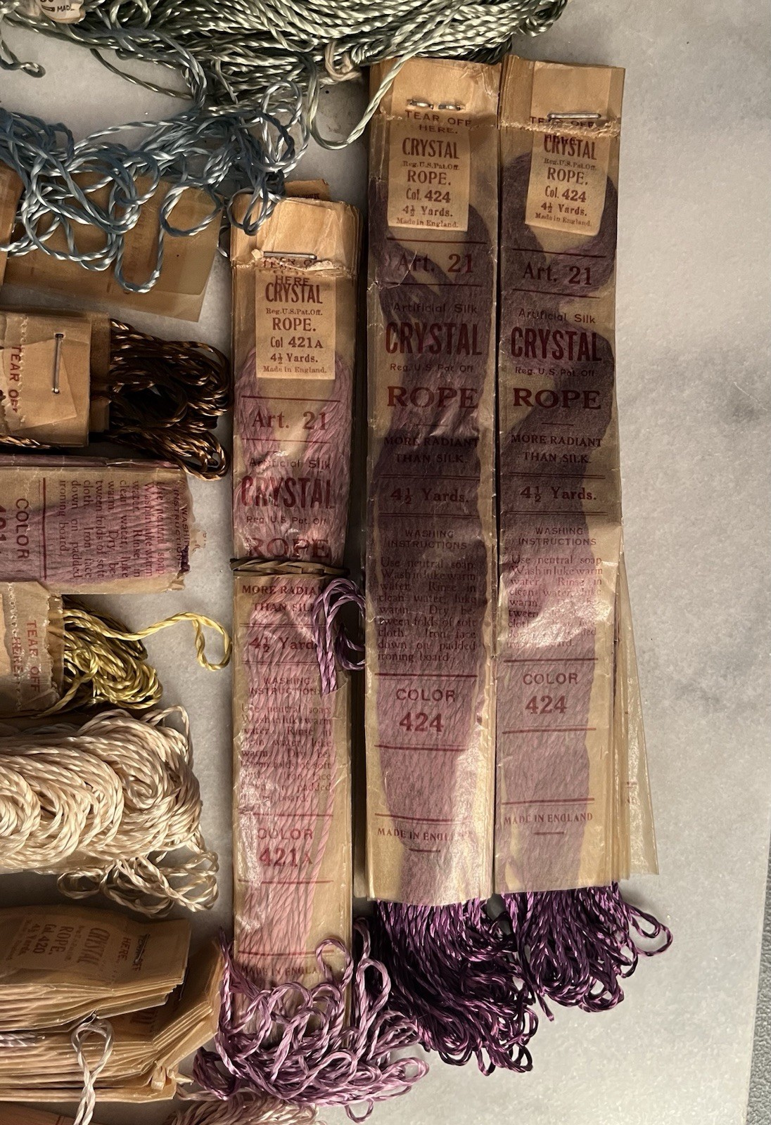 Crystal Rope Floss Made in England Artificial Silk Antique