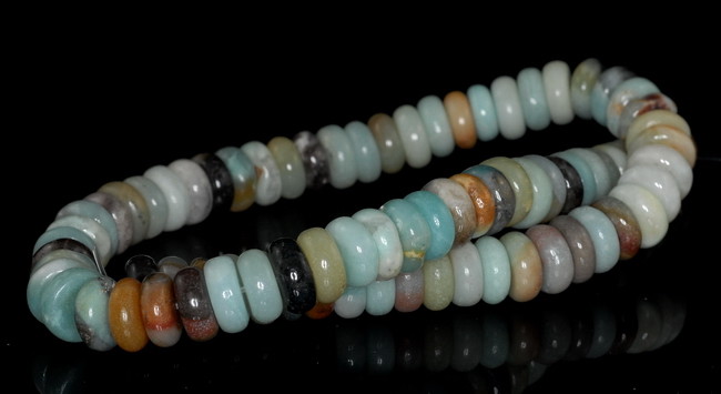 12X5MM AMAZONITE GEMSTONE RONDELLE SLICE LOOSE BEADS 7.5″