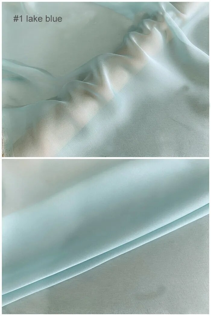 Natural Silk Chiffon 55” By Yard Soft Scarf Lining Mulberry Chiffon Silk Fabric