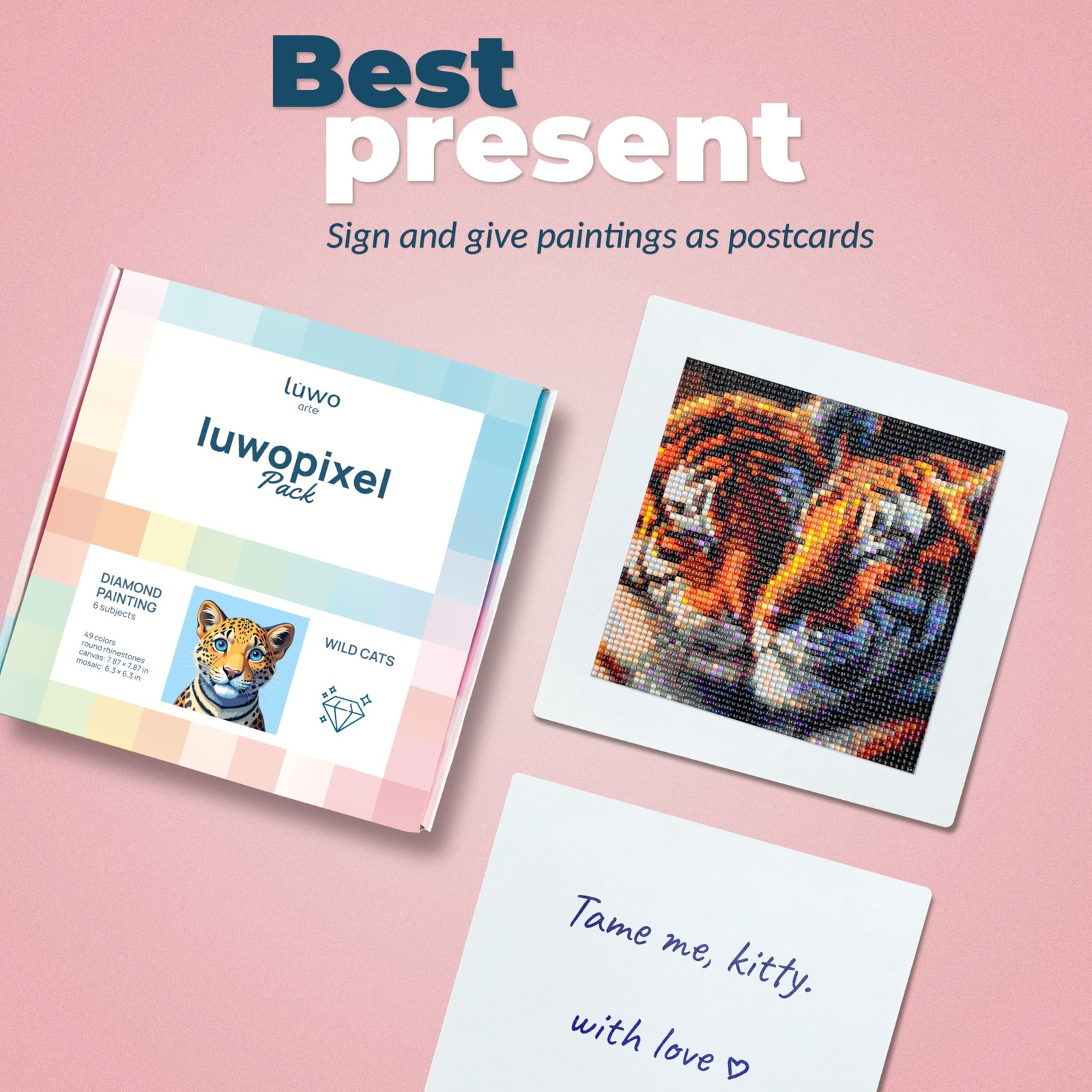 6 Pack Diamond Painting Kits for Adults – Featuring Majestic Wild Cats Designs