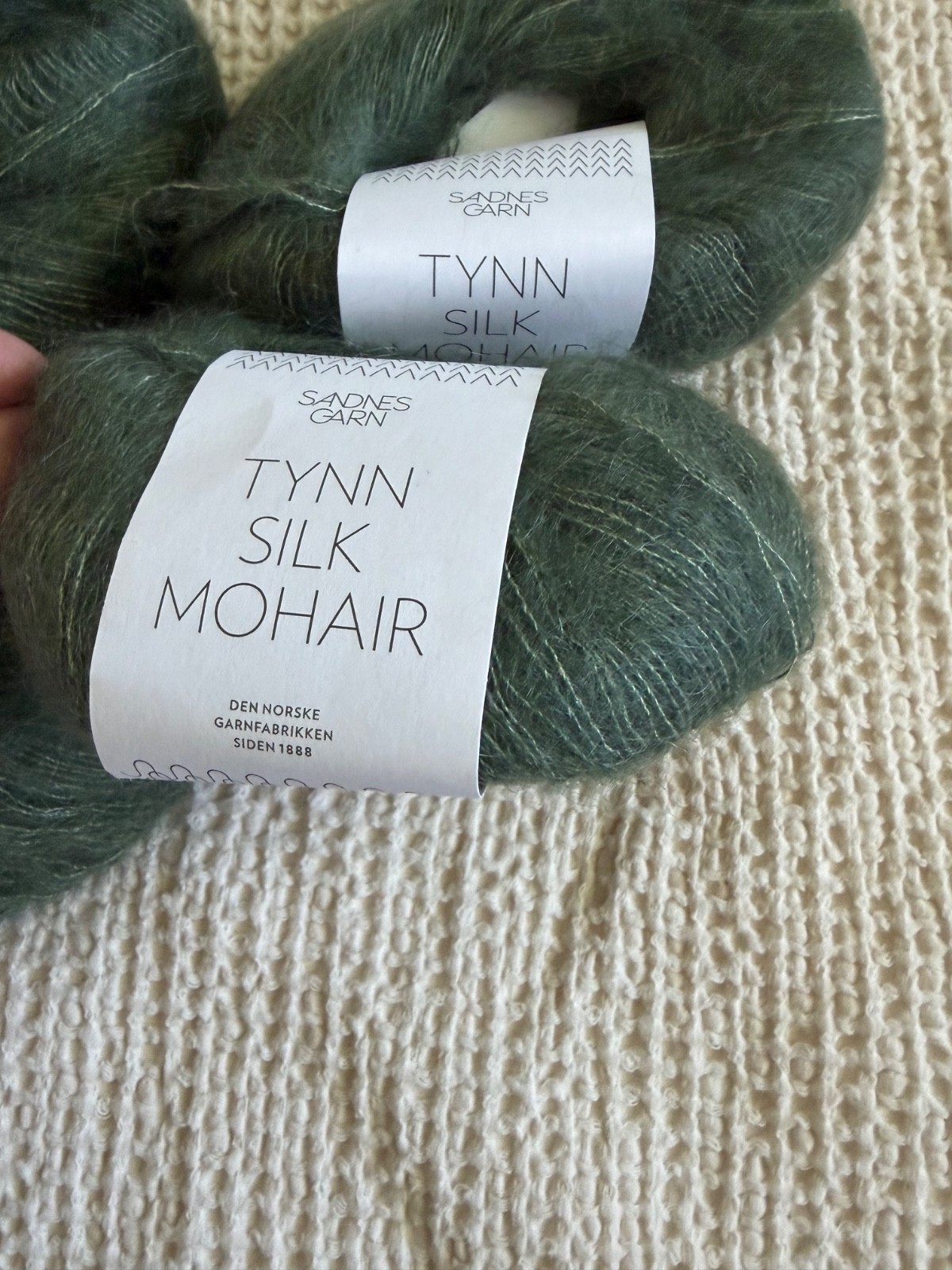 Sandnes Garn Yarn Tynn Silk Mohair – Color 8581 Lot 238581 Deep Forest Green