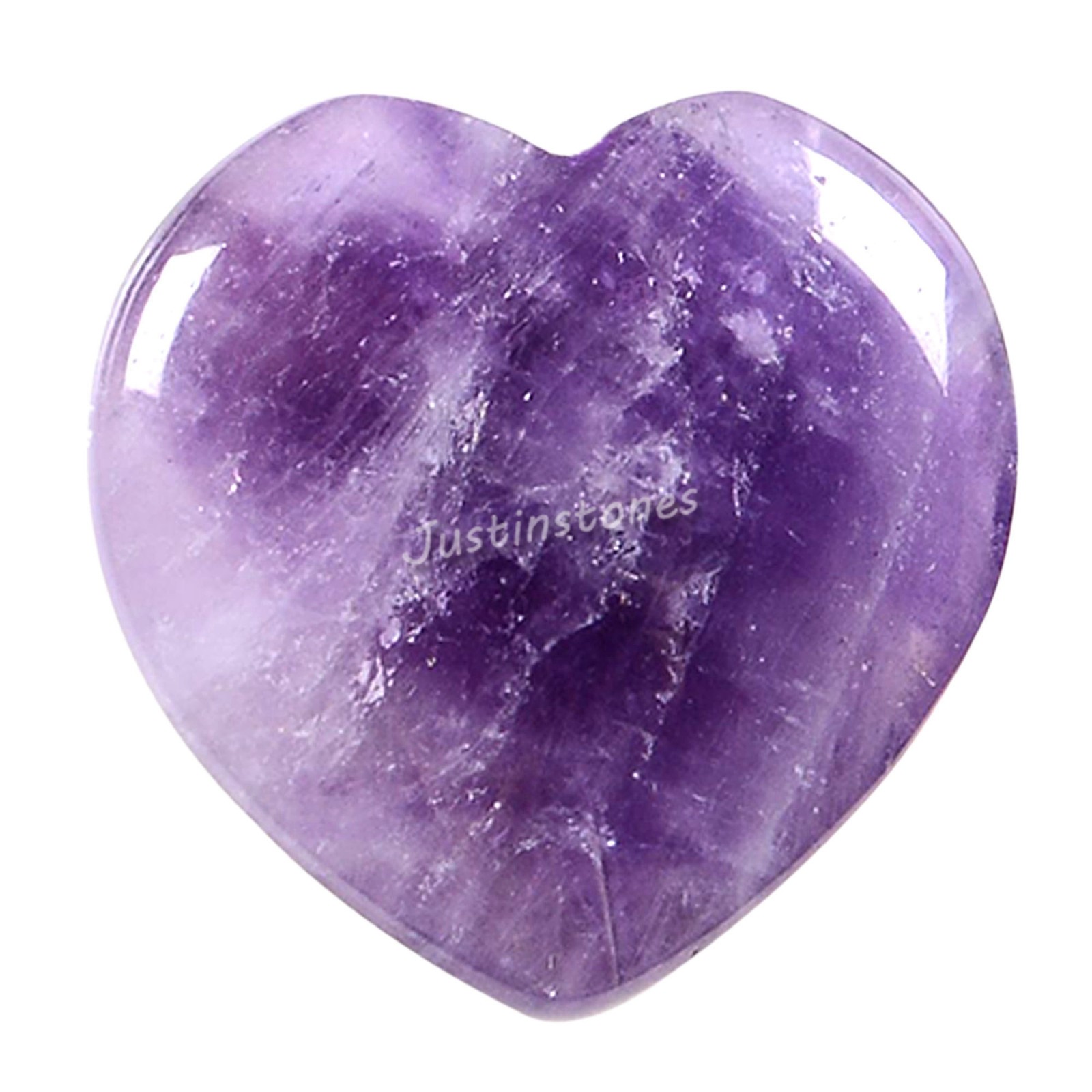 25mm Heart Crystal Healing Thumb Worry Stone Pocket Palm Heart Crystal Stone
