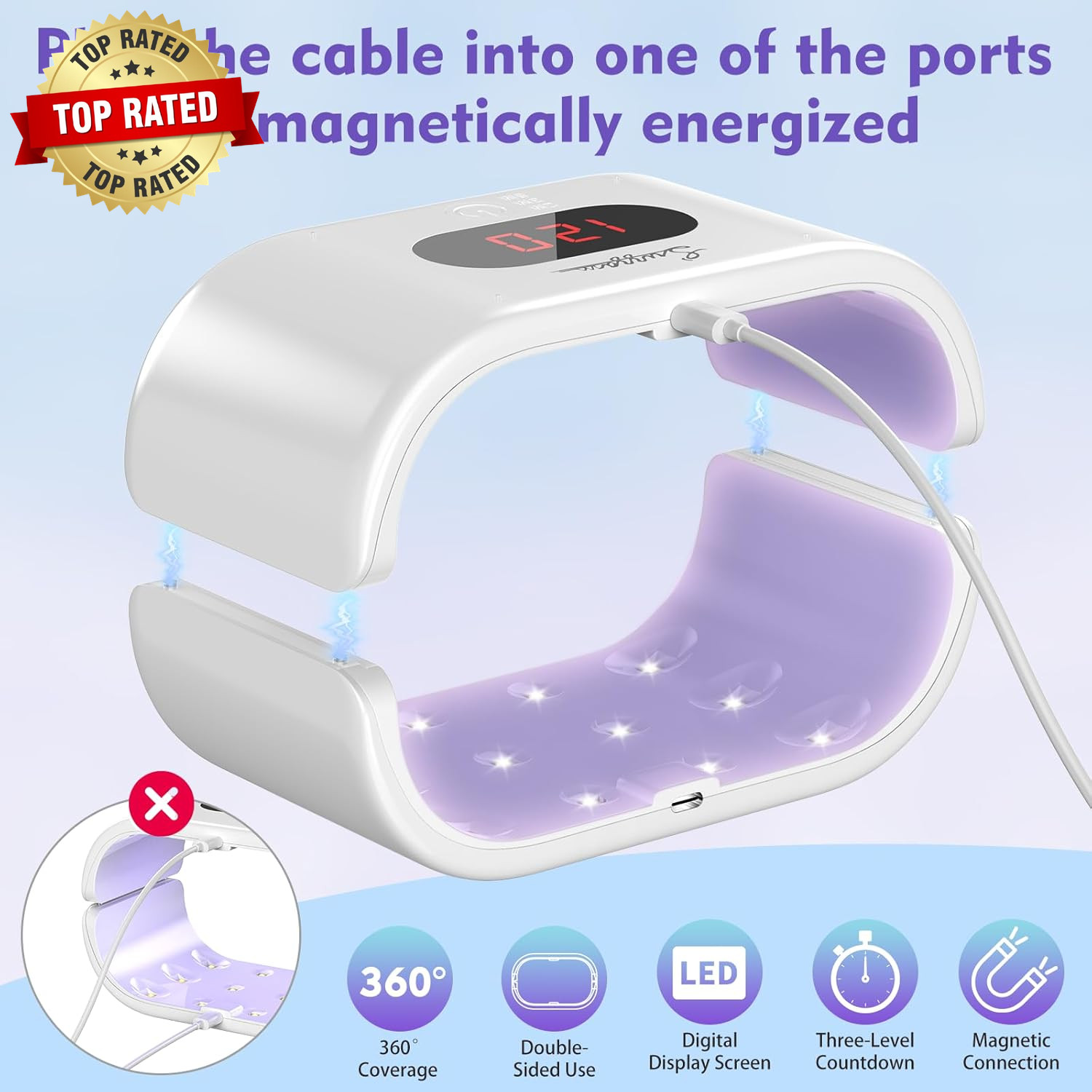 UV Light for Resin, Large Double-Sided UV Resin Light, 2 in 1 & Split Usageable,