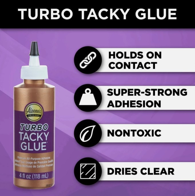 Aleene’s 29682 All Purpose Turbo Tacky Glue, 4-Ounce (2 Pack)