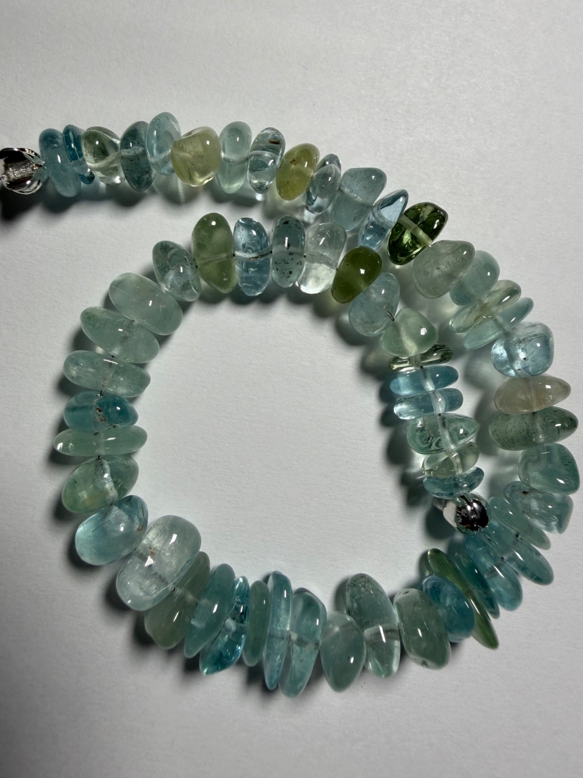 AAA Aquamarine Beads Polished Nugget Slices