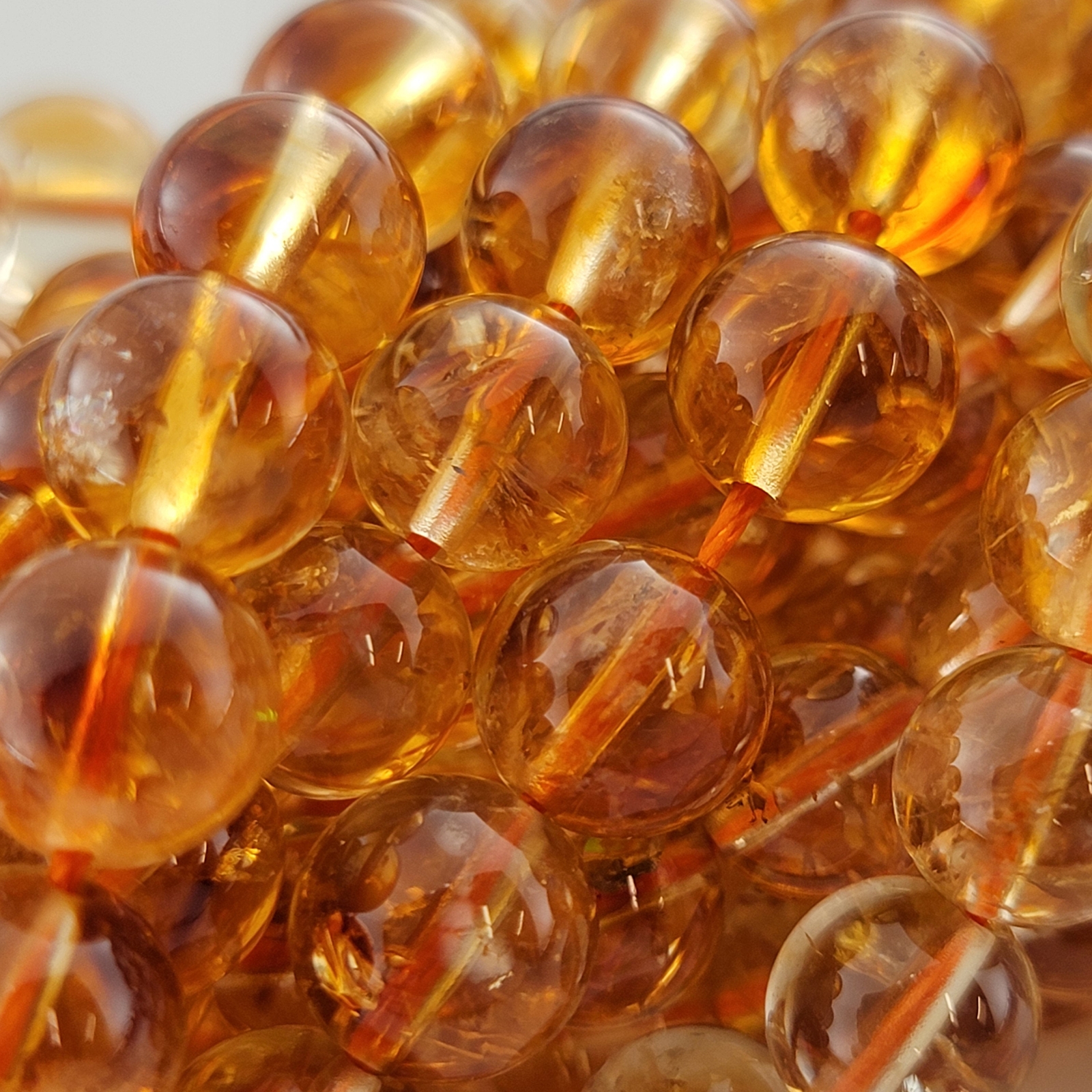 Citrine Top Quality Gemstone Beads Natural Smooth Round Stone 6mm 8mm 10mm