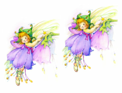 Shabby Soft Pastel Watercolor Purple Little Fairy Girl Waterslide Decals KID670