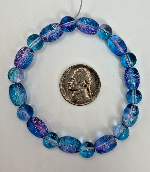 Glass Bead “Mermaid” Mix Rounds Ovals Barrels Jewelry Bracelets 120 beads/4oz