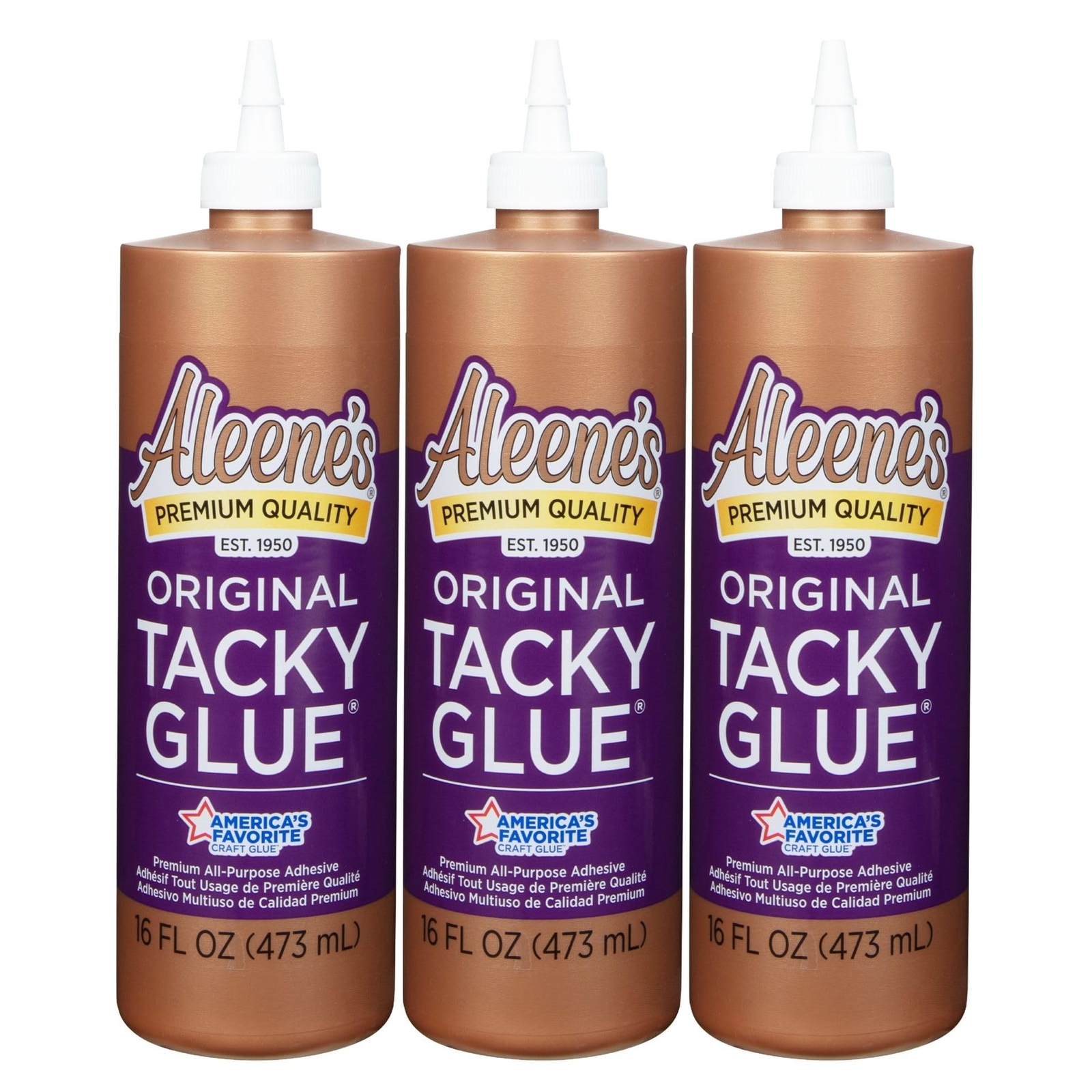 Aleene’s Original Tacky Glue, 16 fl oz – 3 Pack, Multi, 48