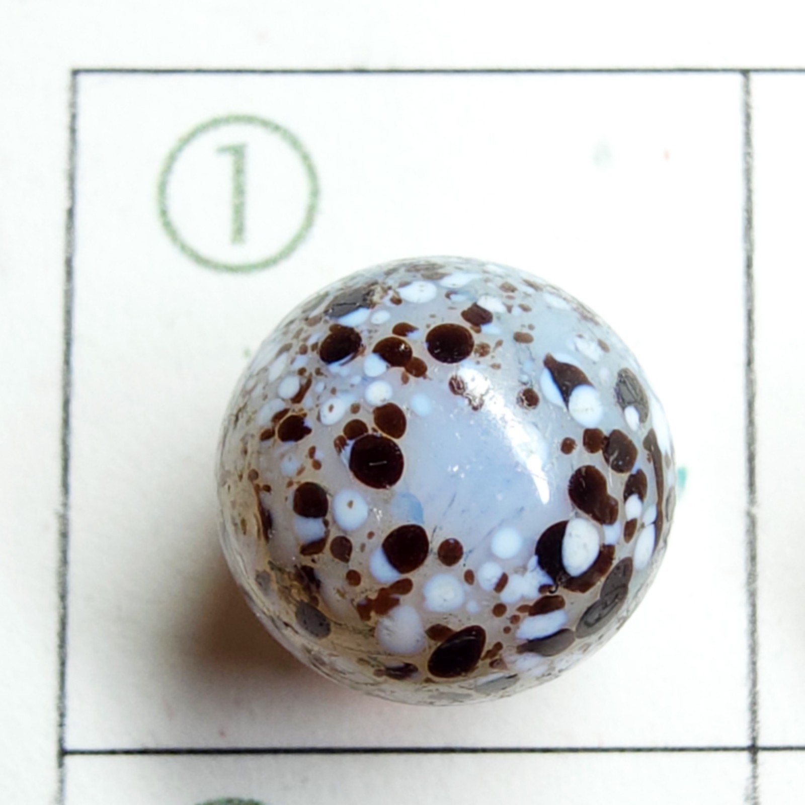 Choice: Antique Glass Charmstring Ball Buttons Foil Glitter Overlays Rosette etc