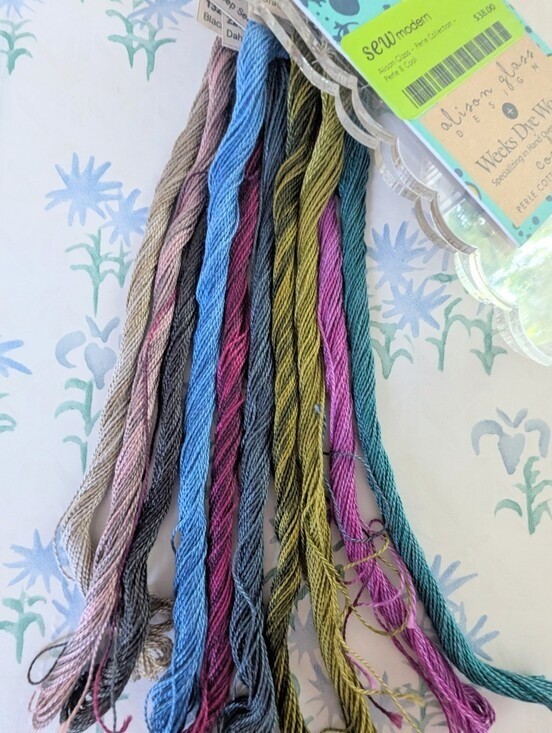 Set of 10 Weeks Dye Works Allison Glass Cool 8 Perle Collection Floss NEW Cotton