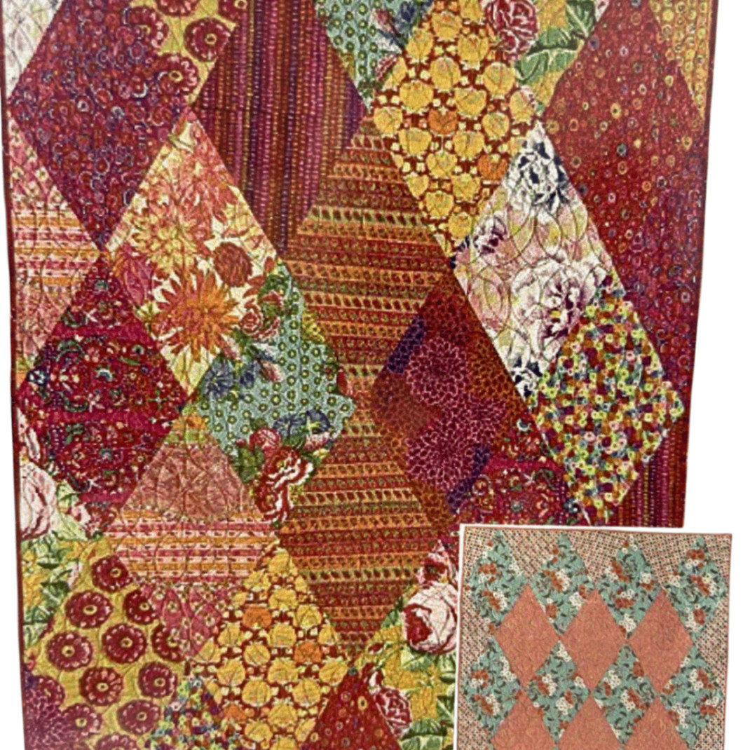 Threaded Pear Studio Modern Day Diamonds Quilt Pattern #107 48″ x 58″
