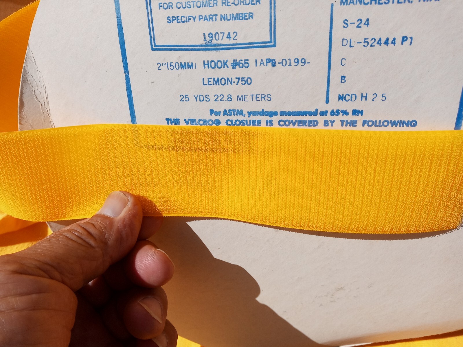 velcro 2″ BOTH Hook and Loop sew on NEW YELLOW or RED Your Choice Genuine Velcro