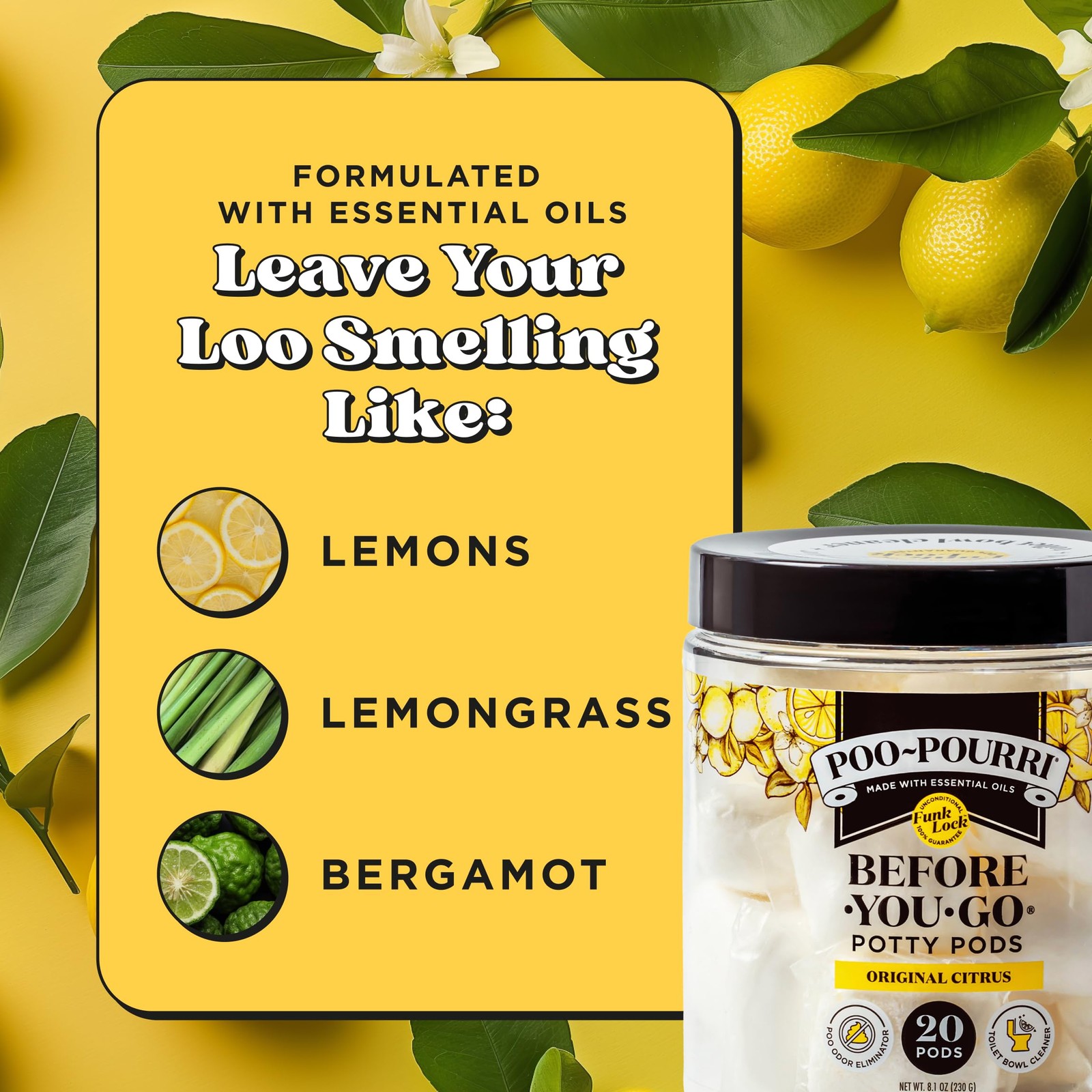 Poo~Pourri Original Citrus Before-You-Go 20 Count (Pack of 1), Transparent