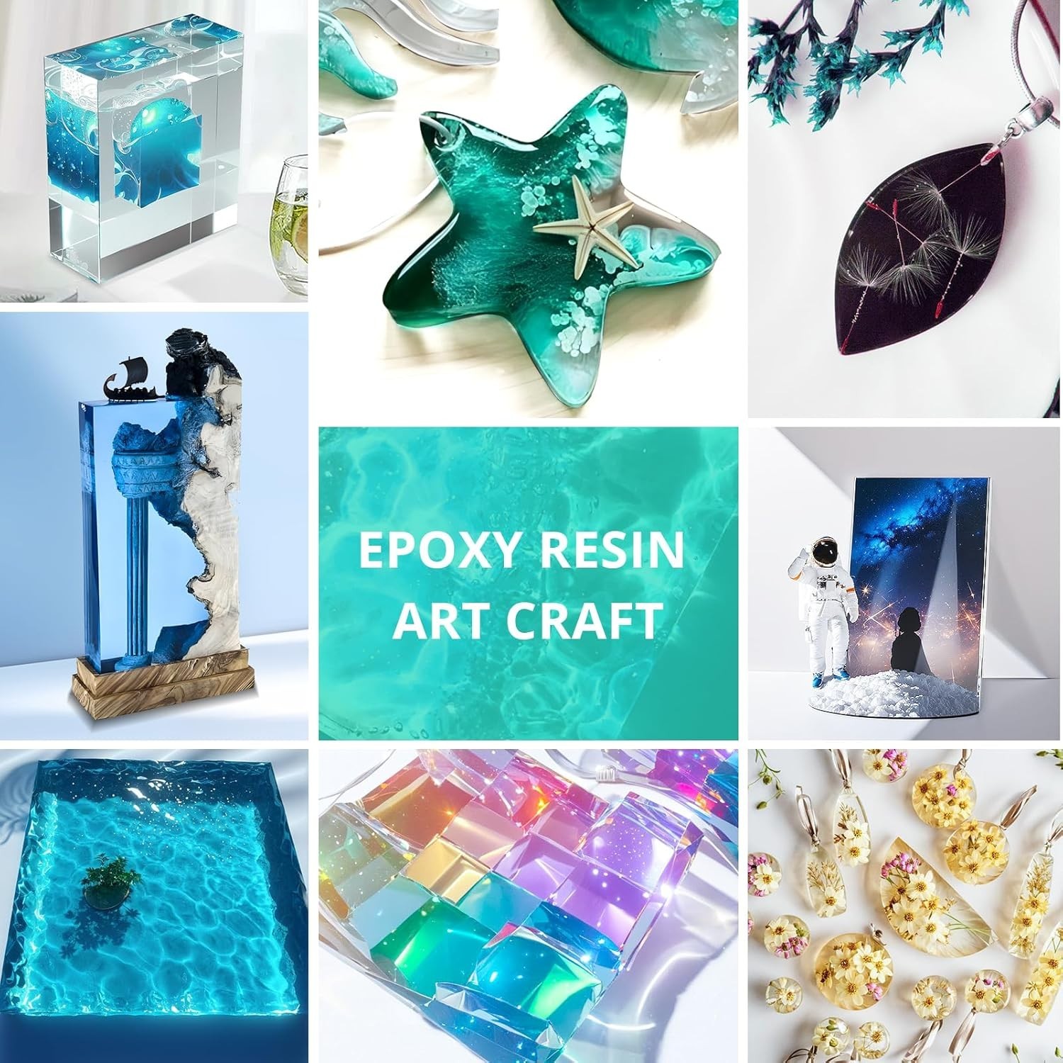 1 Gallon Epoxy Resin Kit- 2 Part Ultra Crystal Clear Resina Epoxica- High Gloss.
