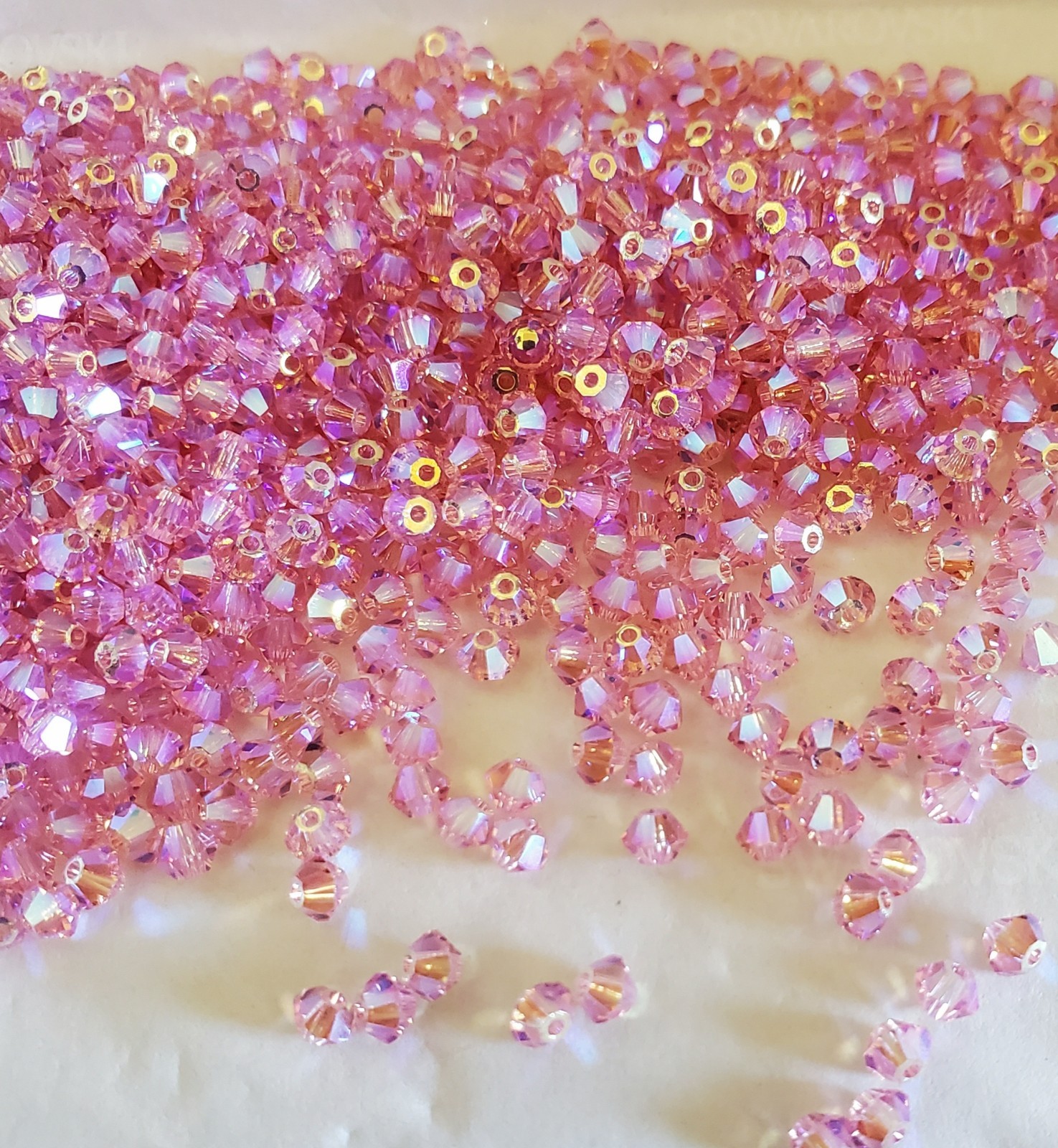Swarovski 5328 3mm bicone beads Light Rose AB2X (36pcs)