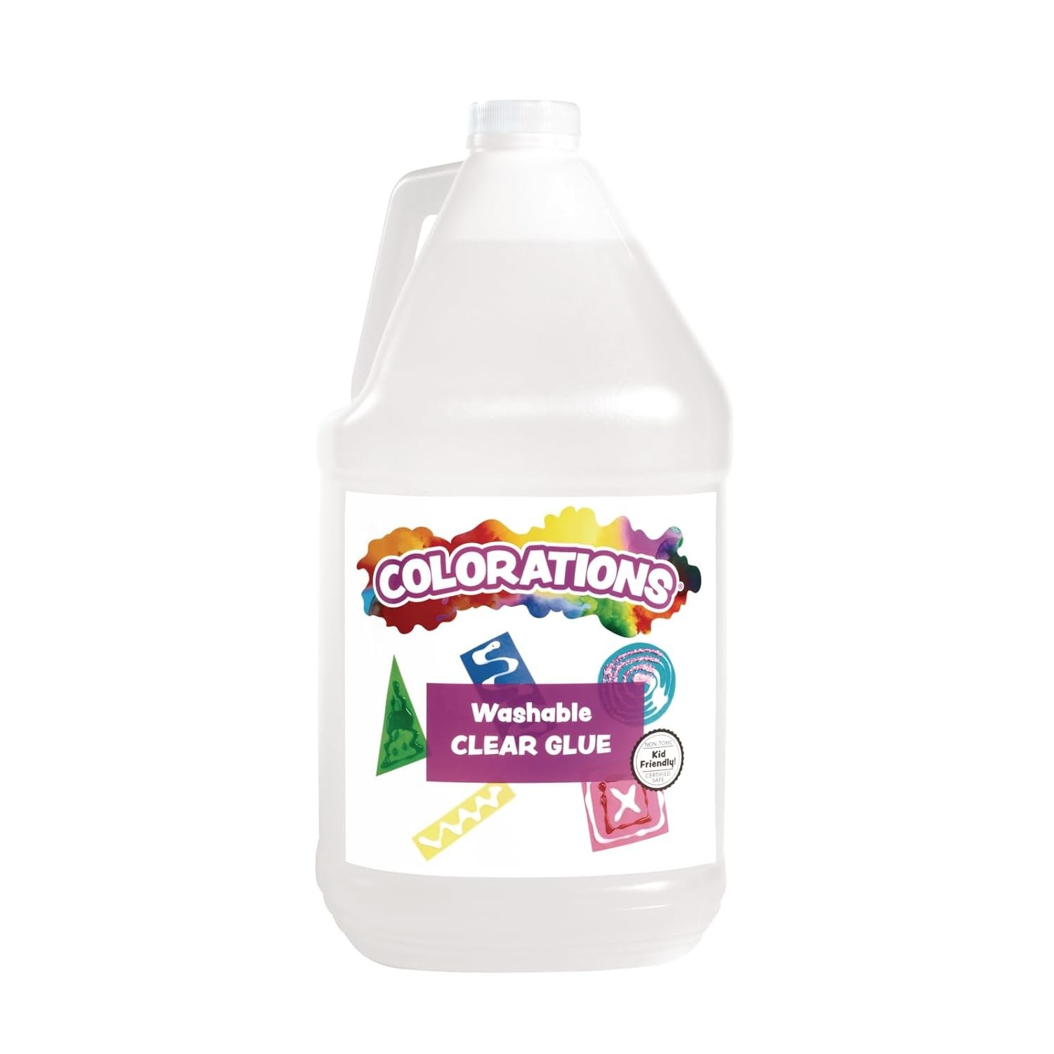 Washable Clear Glue, 1 Gallon, Non-Toxic- Great for Slime – Dries Clear, Bulk…