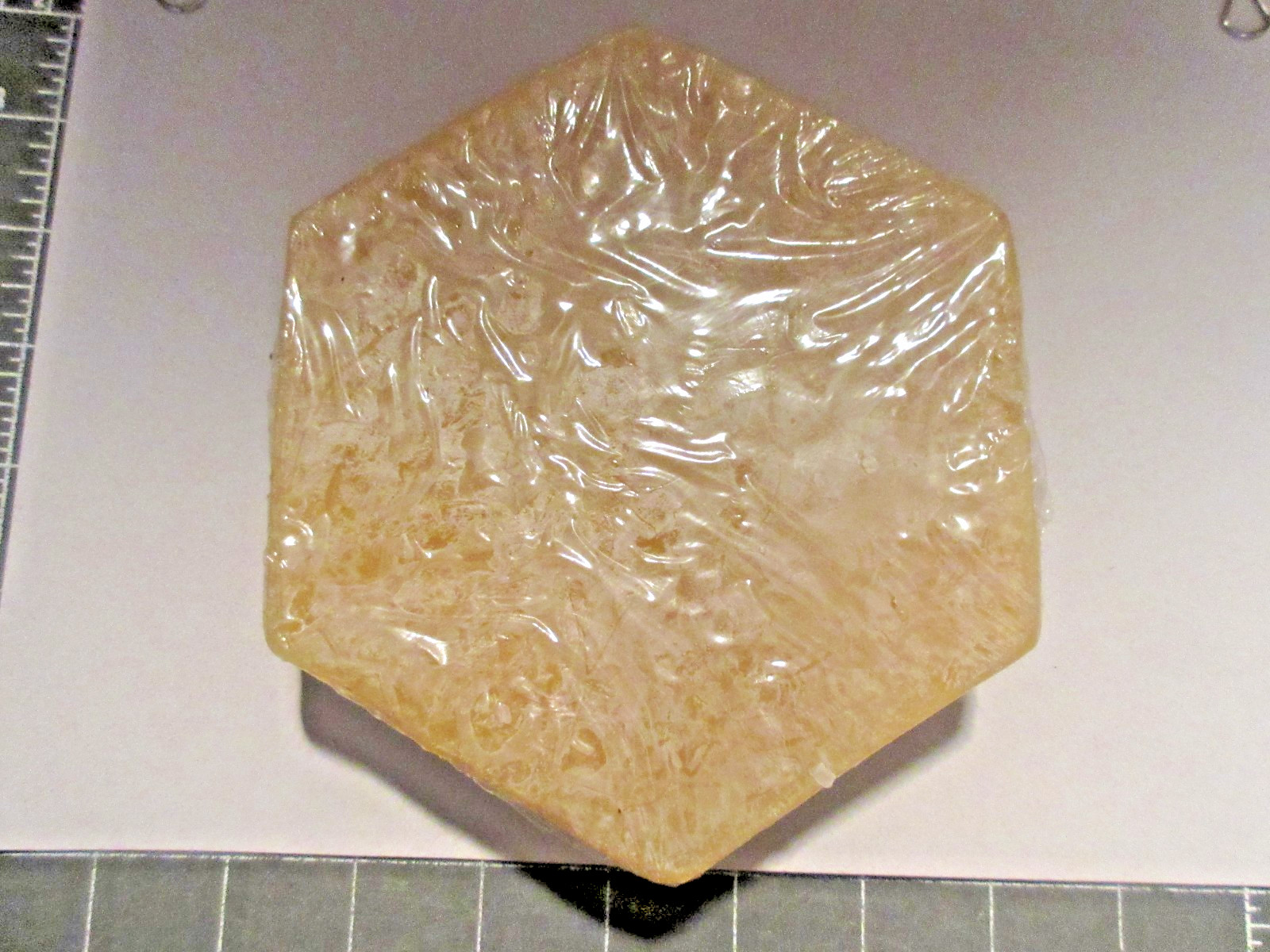 NATURAL BAR PURE Bee’s Wax~HEXAGON-Gold/Yellow-1 lb.-2oz Prim-DIY-Crafts-Candle+