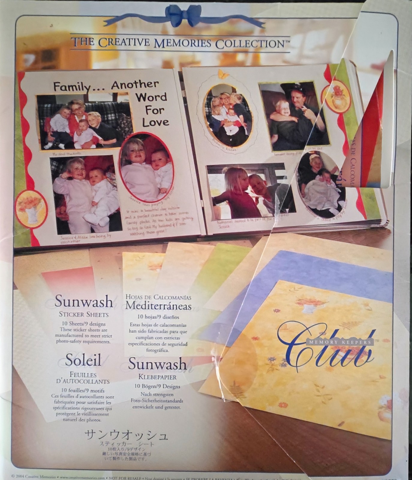 Creative Memories “Sunwash” 10 Sticker Sheets/9 Designs-NEW