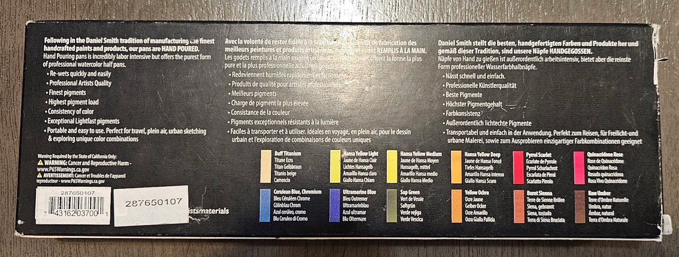 Daniel Smith Extra Fine Watercolors 12 pc