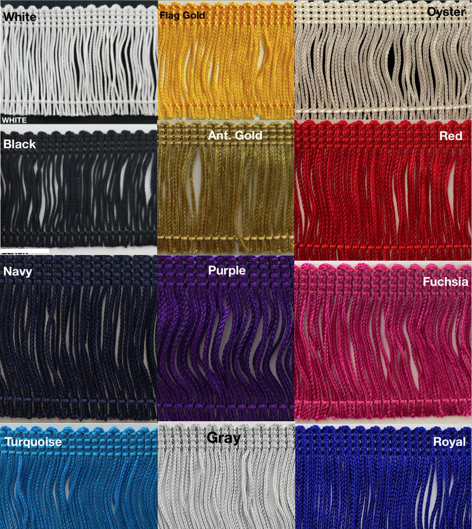 4″ Rayon Chainette Fringe – 6 Continuous Yards – Many Color Options!