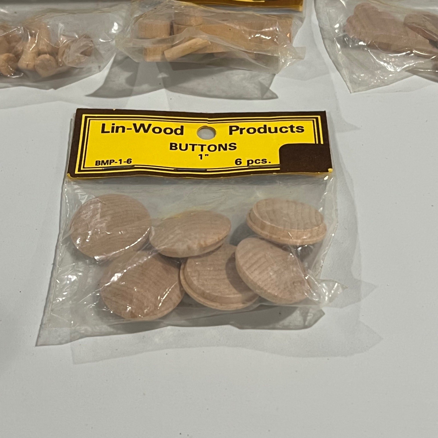 Lin-Wood Products Wooden Craft Pieces Mixed Lot of 6 New Old Stock USA