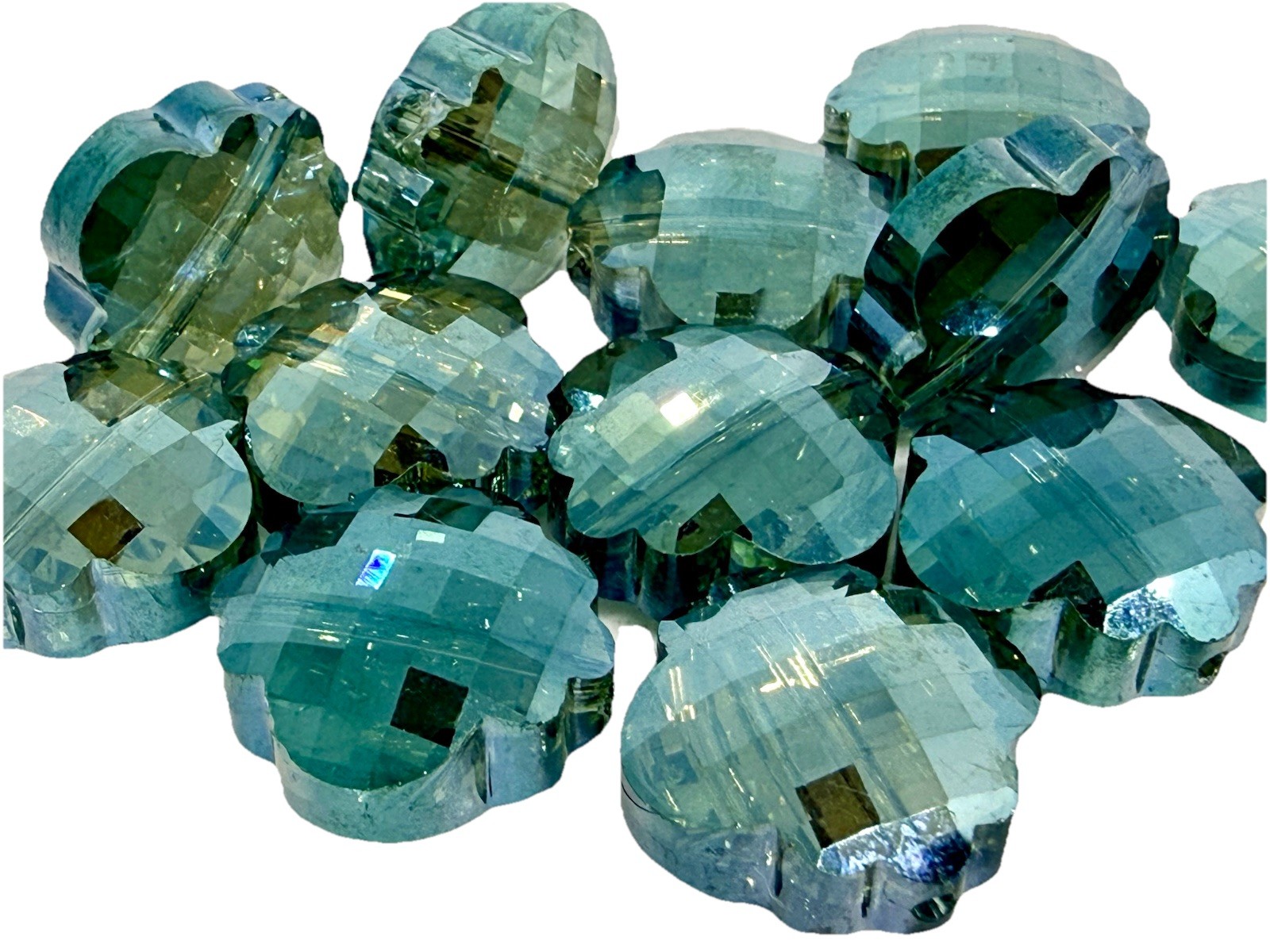 Large Faceted Czech Glass Beads 9x18mm Qty:8