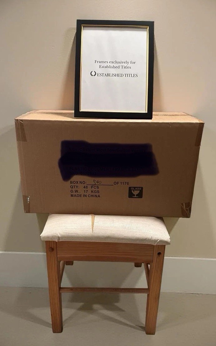 🔥HOT SALE-BULK 44-pcs-8.5”x 11”-Picture Frames-Black w/Gold Trim-Wall or Table