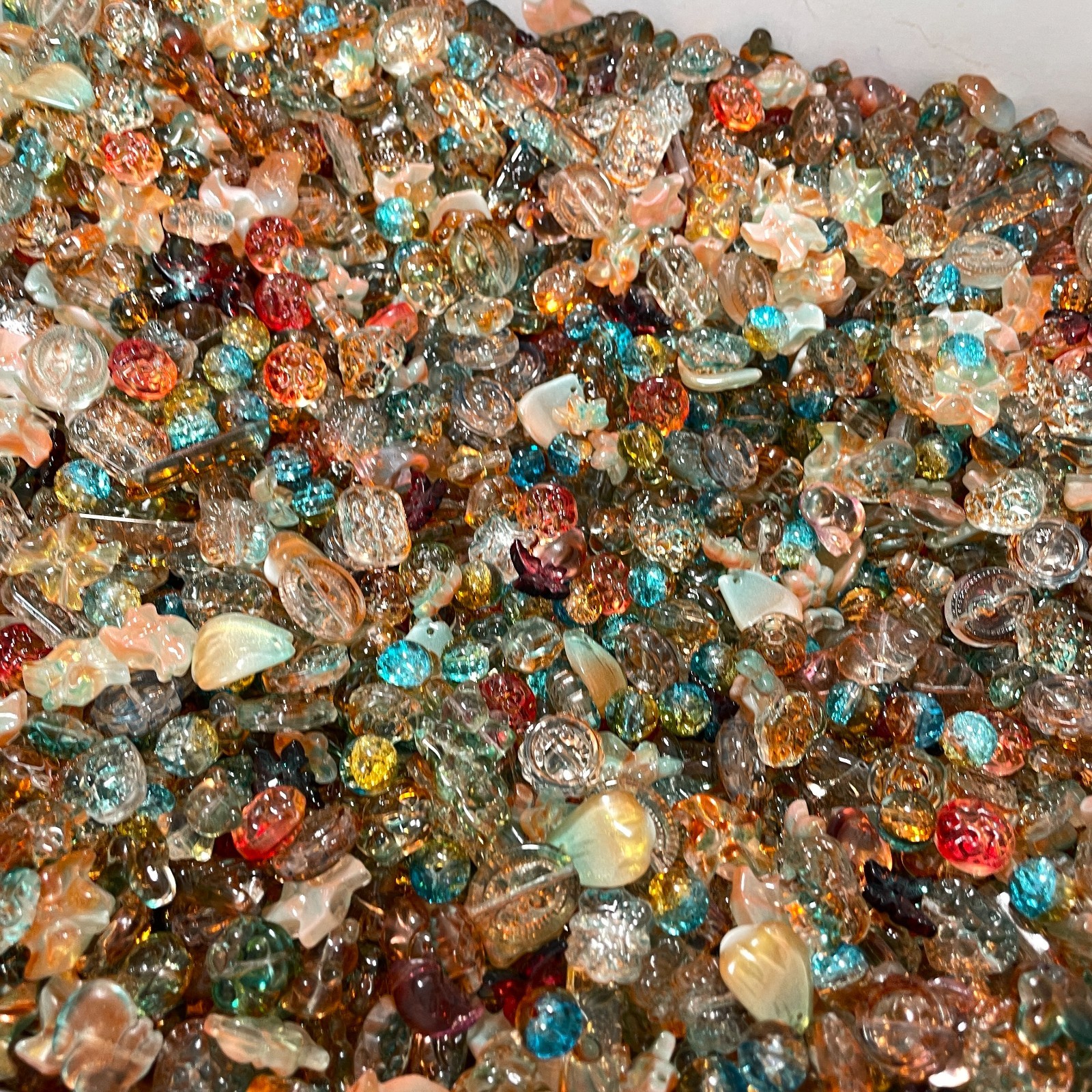 100g Handmade Glass Beads for Jewelry Making – 200 Mixed Styles Assortment