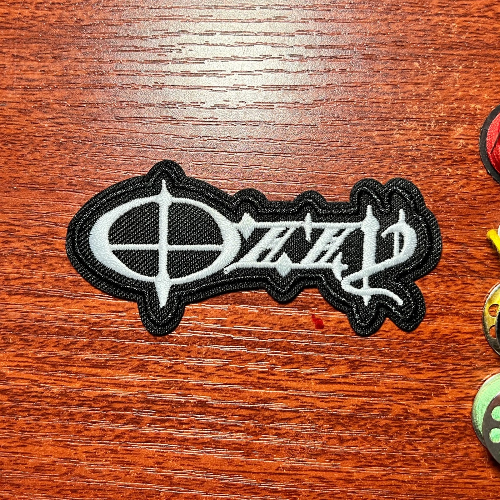 Ozzy Osbourne Patch Black Sabbath Heavy Metal White Embroidered Iron On 1.5×3.5″